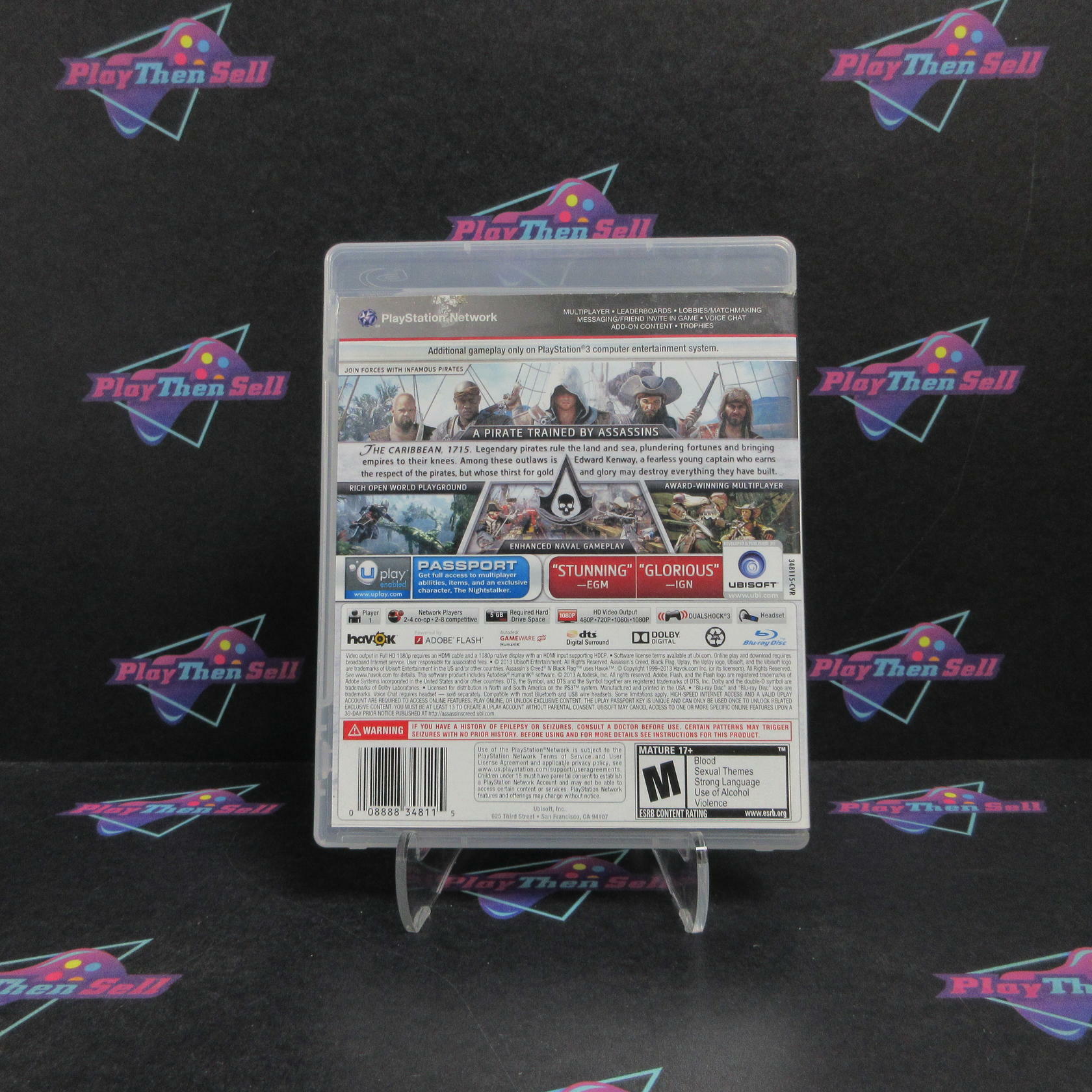 Assassin's Creed IV 4 Black Flag PS3 PlayStation 3 Complete - Very Good