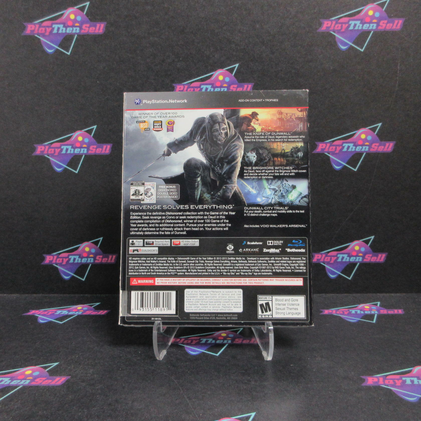 Dishonored GOTY Edition PS3 PlayStation 3  + Sleeve/Poster Complete - Very Good