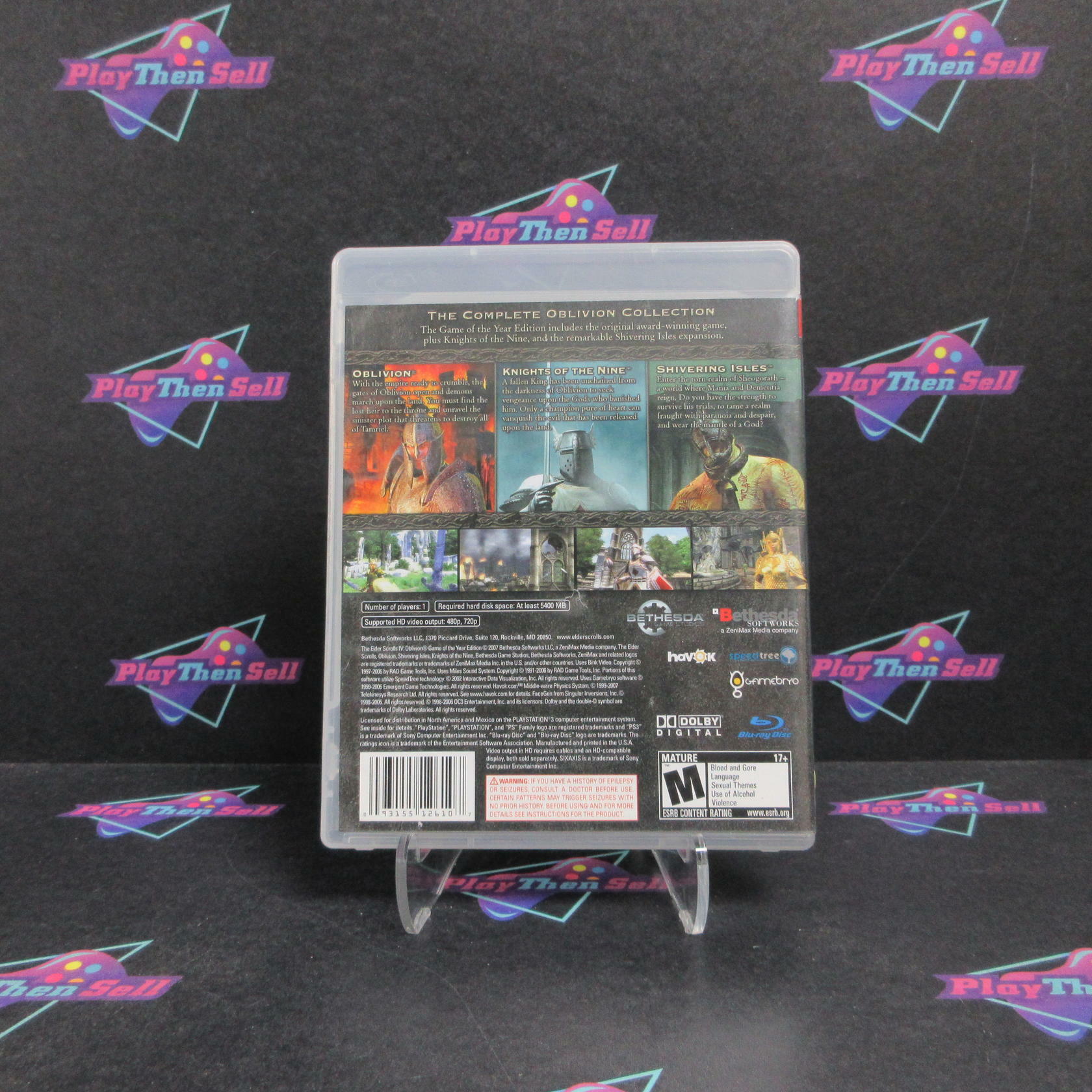 The Elder Scrolls IV Oblivion GOTY PS3 PlayStation 3 + Map Complete - Very Good