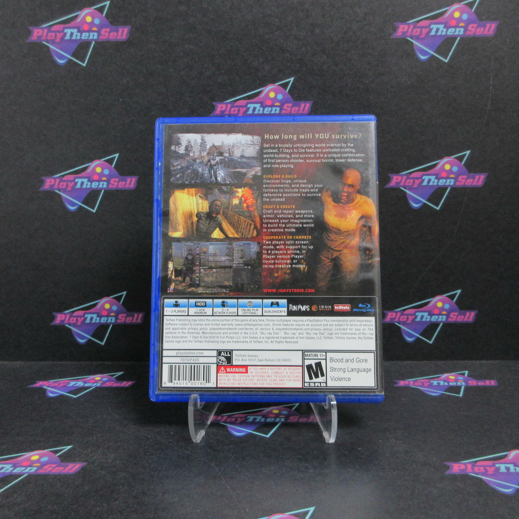 7 Days to Die PS4 PlayStation 4 Complete - Very Good