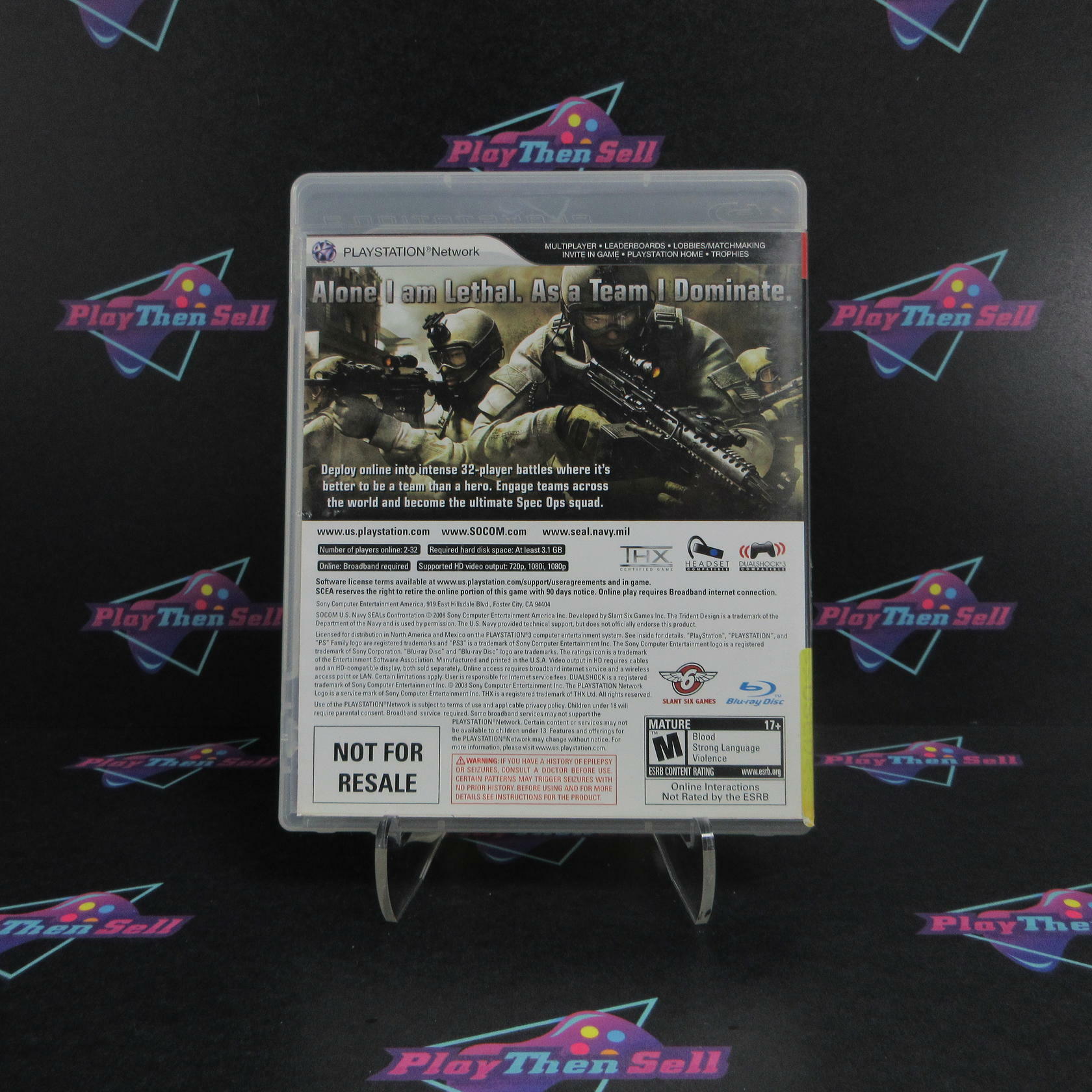 Socom US Navy Seals Confrontation PS3 PlayStation 3 + Reg Card CIB - Very Good