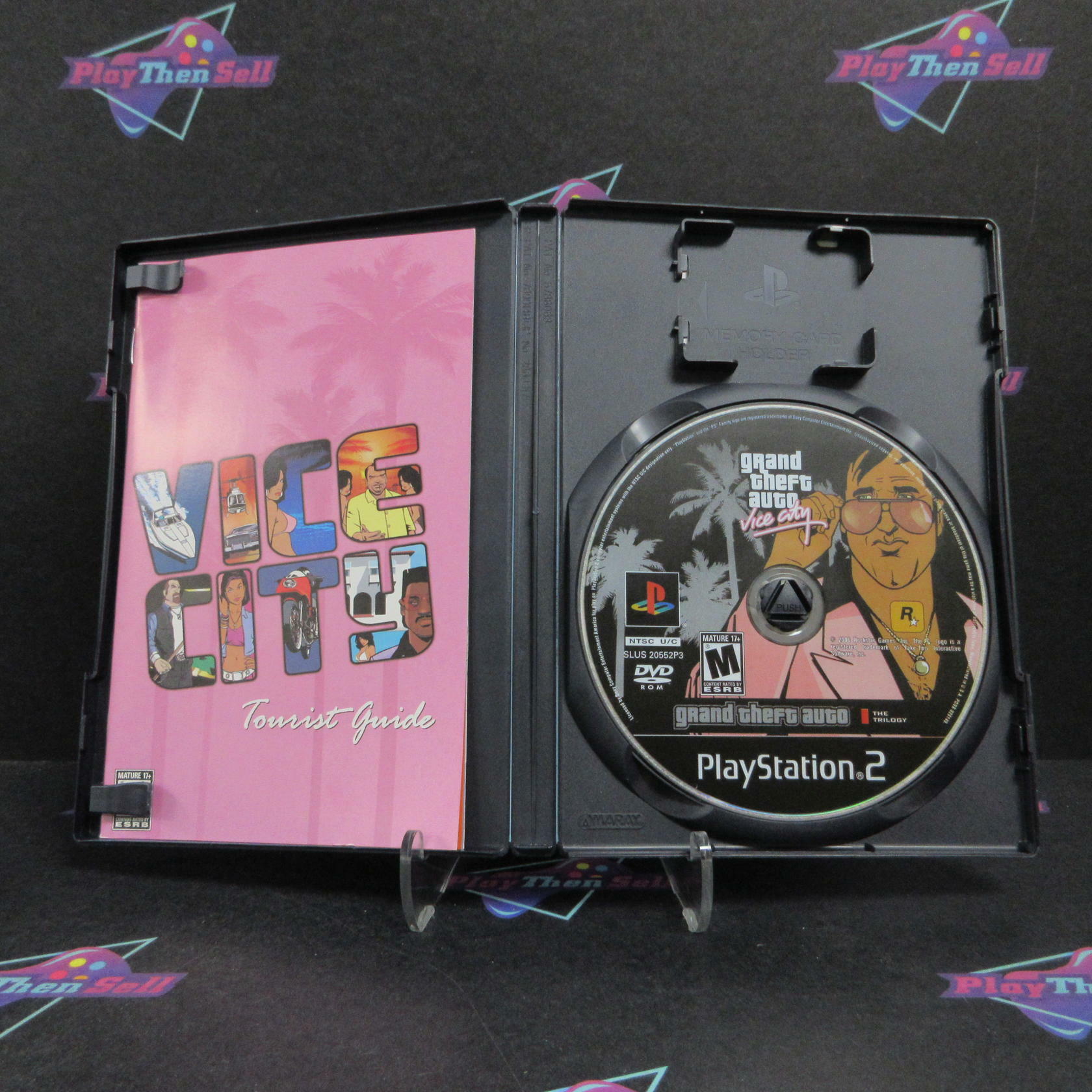Grand Theft Auto Vice City Trilogy PS2 PlayStation 2 + Map Complete - Very Good