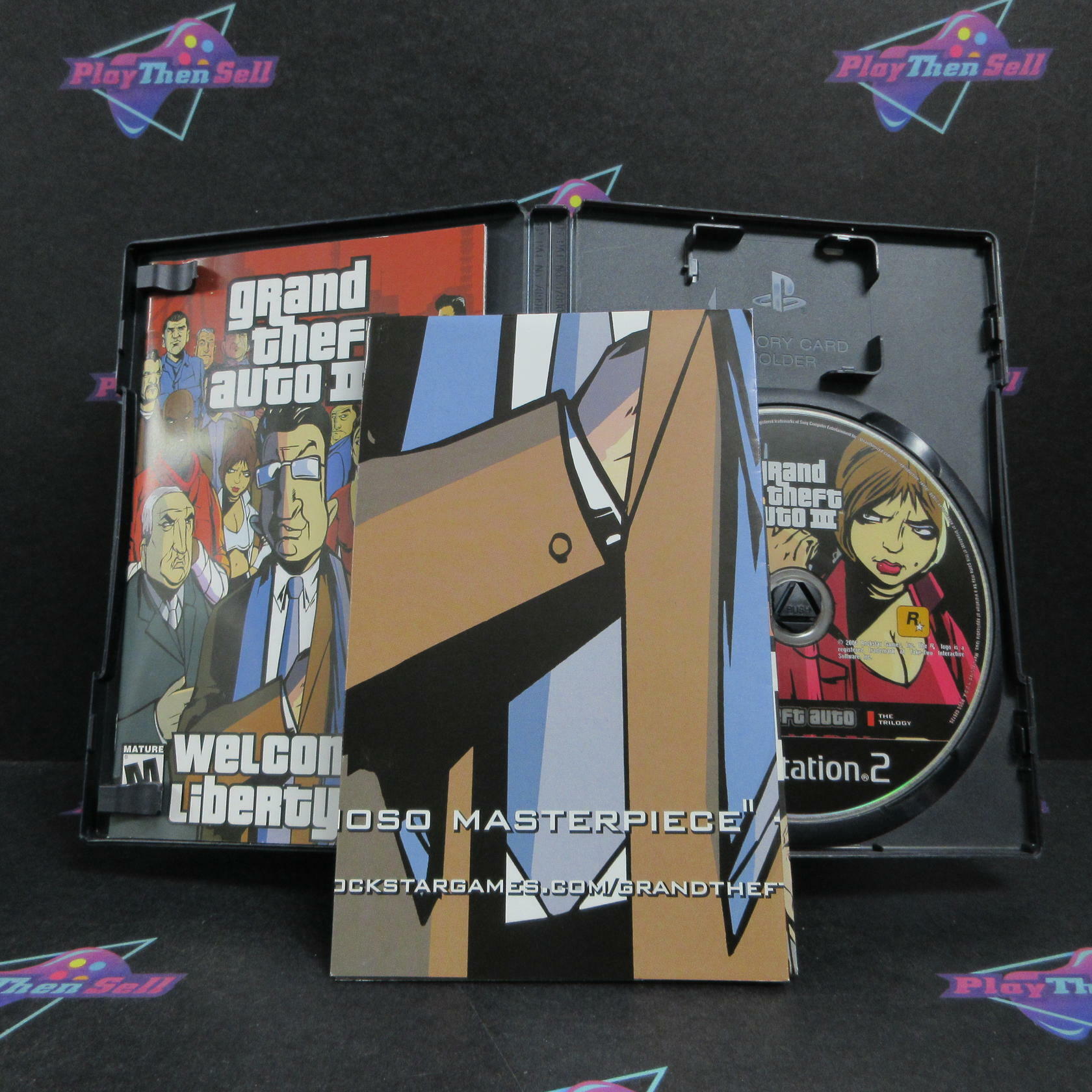 Grand Theft Auto III 3 Trilogy PS2 PlayStation 2 + Map Complete - Very Good