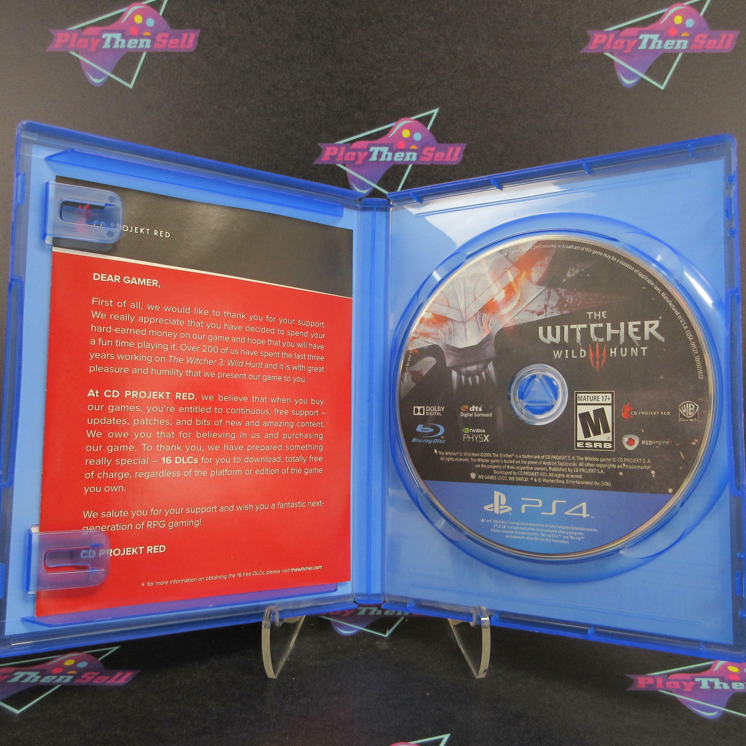 The Witcher 3 Wild Hunt PS4 PlayStation 4 + Map Complete - Very Good