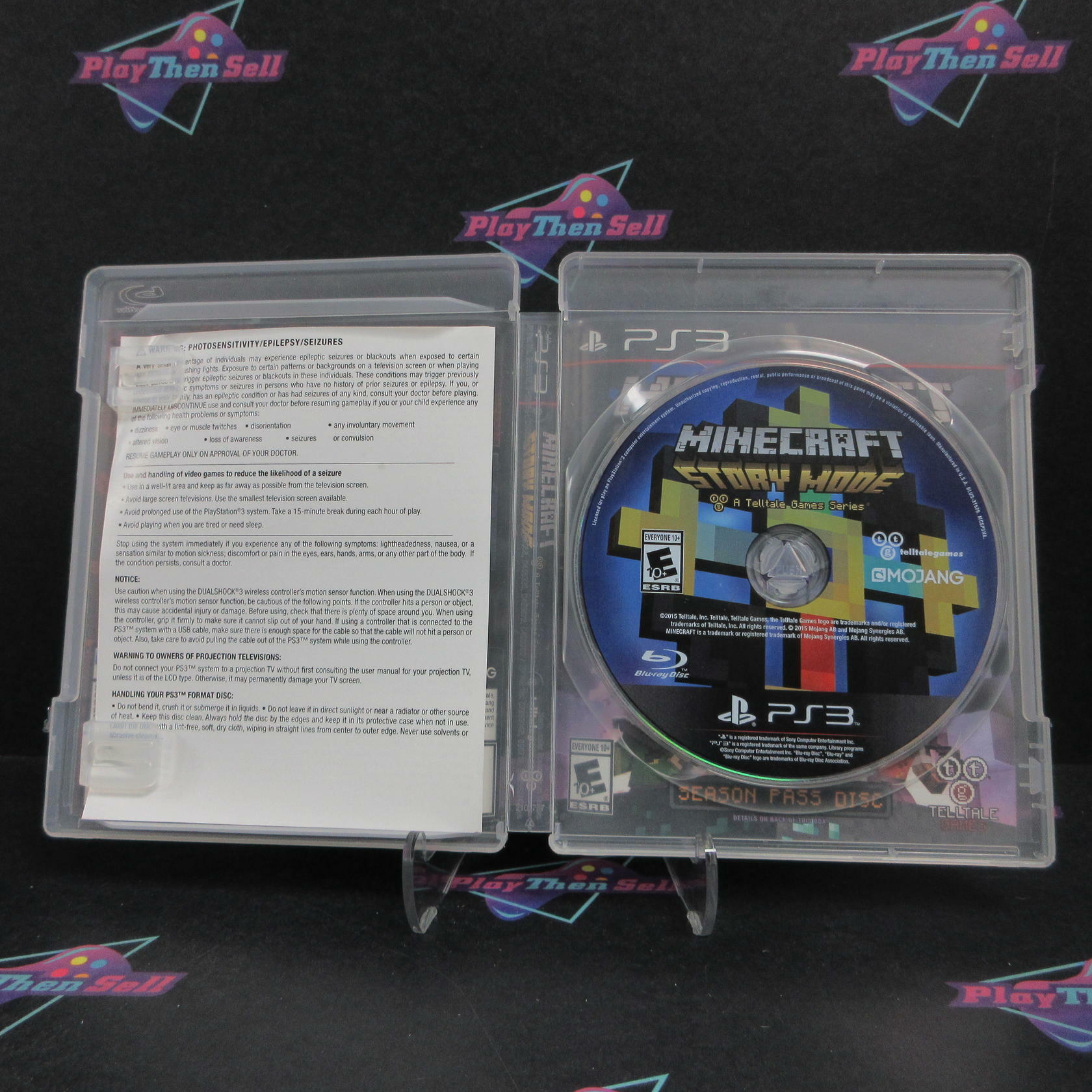 Minecraft Story Mode Season Disc PS3 PlayStation 3 Complete - Very Good