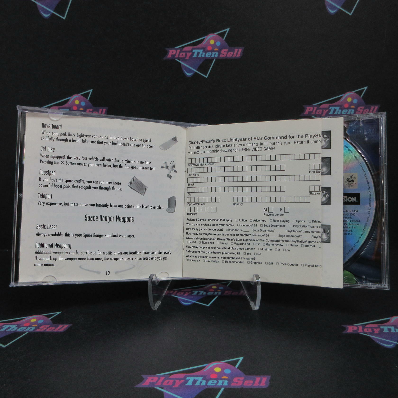 Buzz Lightyear of Star Command PS1 PlayStation 1 + Reg Card Complete - Refurbished