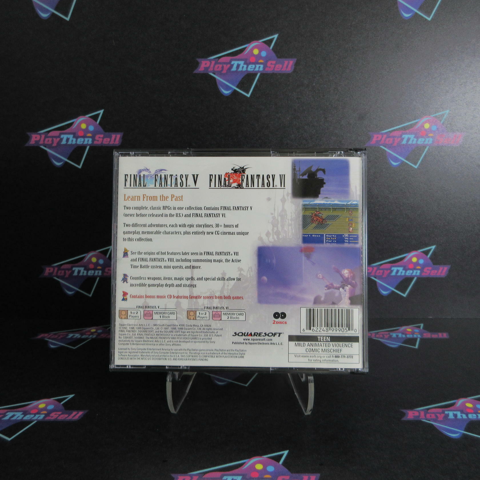 Final Fantasy Anthology Collector's Package PS1 + CD / Reg Card CIB - Refurbished