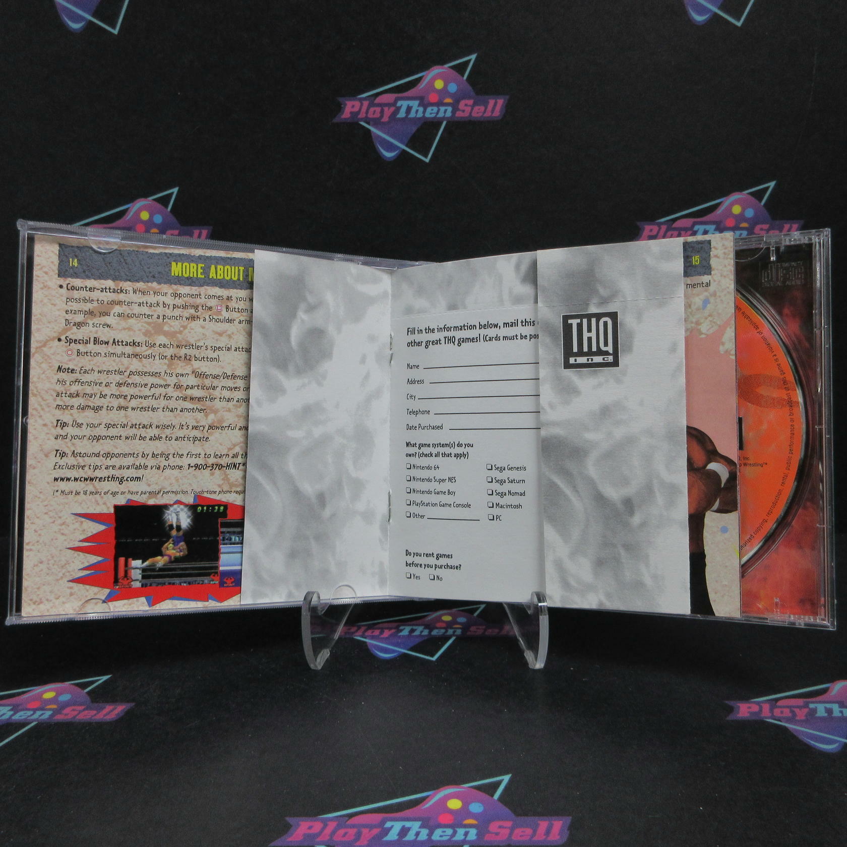 WCW vs The World PS1 PlayStation 1 + Reg Card Complete - Refurbished