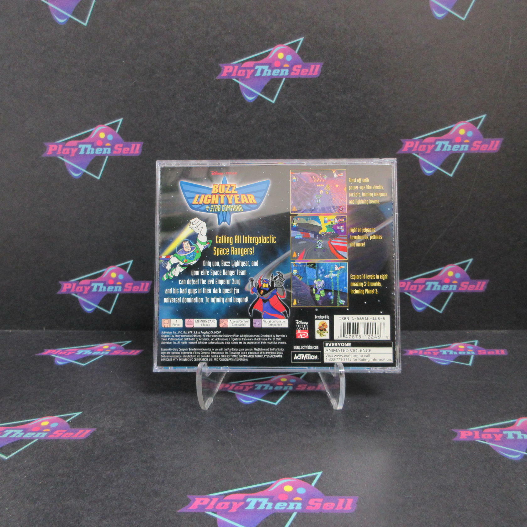 Buzz Lightyear of Star Command PS1 PlayStation 1 + Reg Card Complete - Refurbished