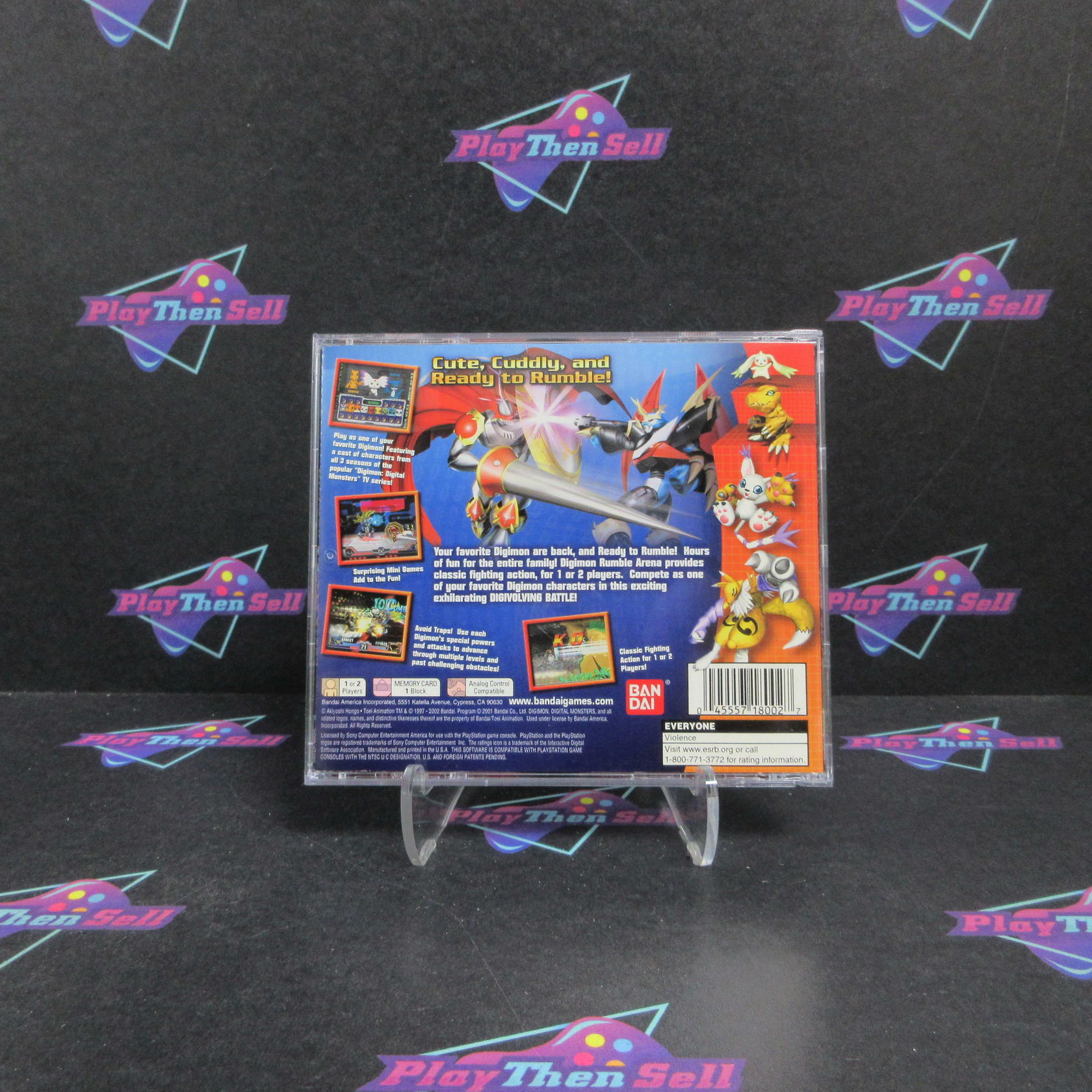 Digimon Rumble Arena PS1 PlayStation 1 + Reg Card Complete - Very Good