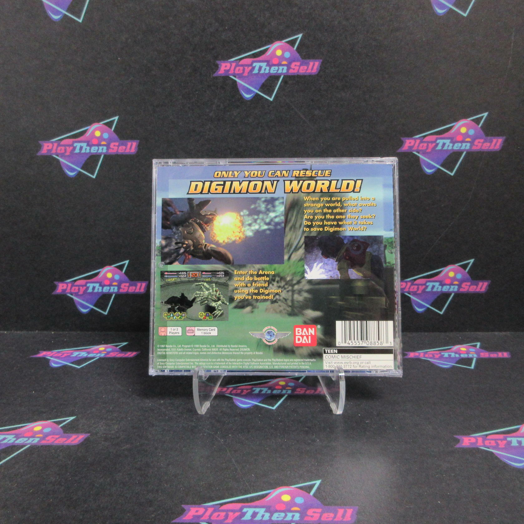 Digimon World PS1 PlayStation 1 + Reg Card Complete - Very Good