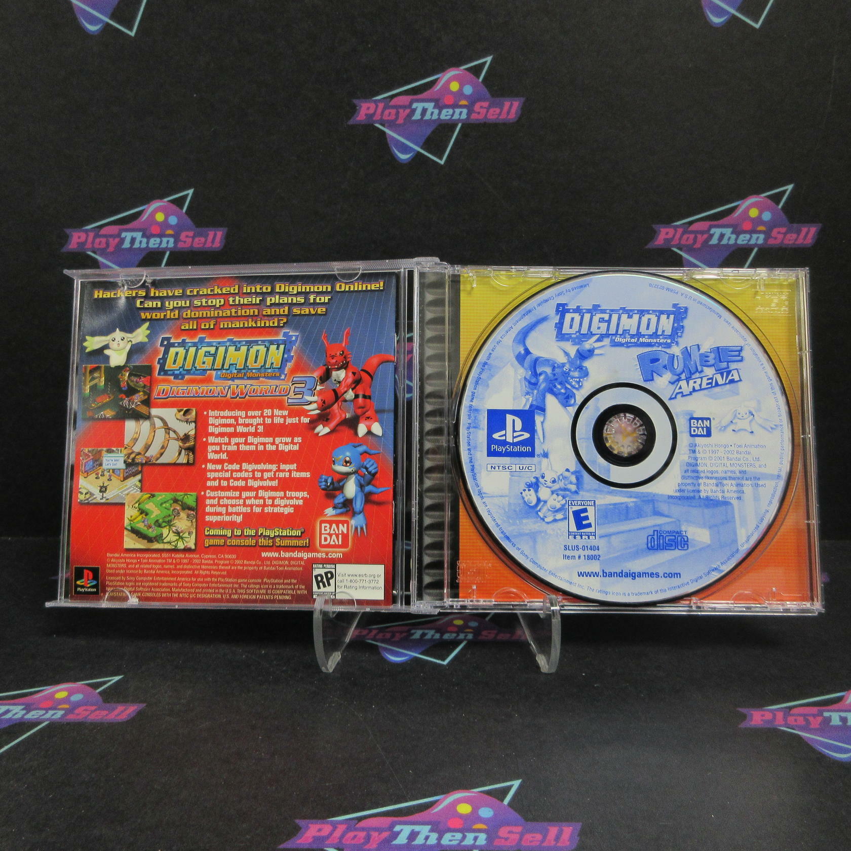Digimon Rumble Arena PS1 PlayStation 1 + Reg Card Complete - Very Good