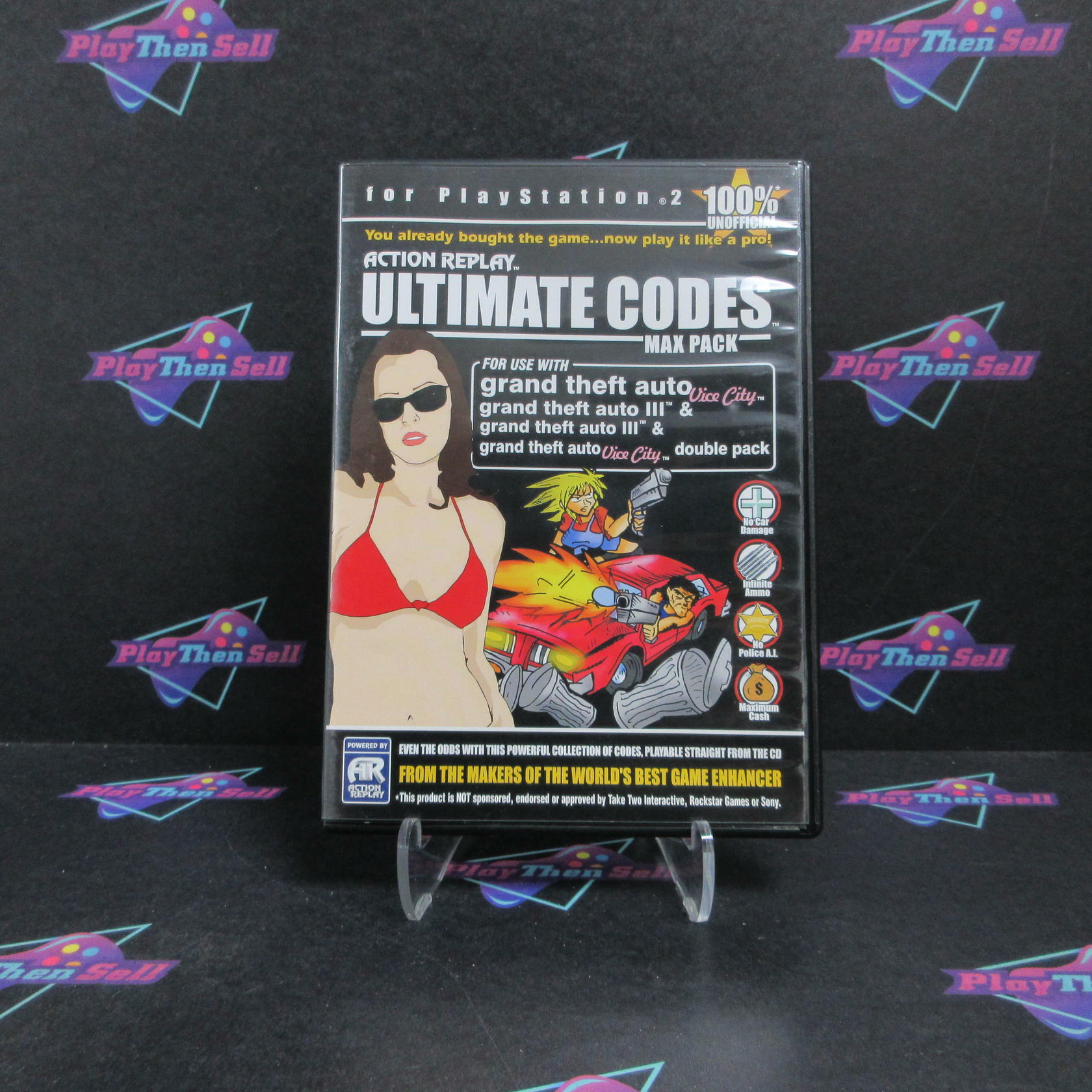 Action Replay Ultimate Codes Max Pack PS2 PlayStation 2 - Good