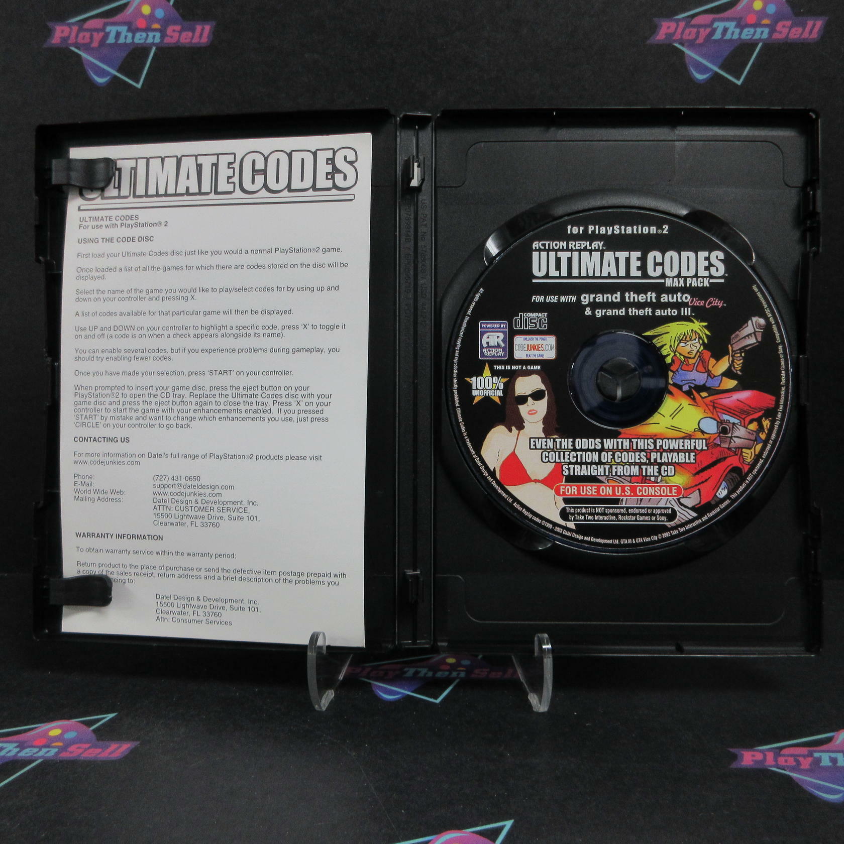 Action Replay Ultimate Codes Max Pack PS2 PlayStation 2 - Good