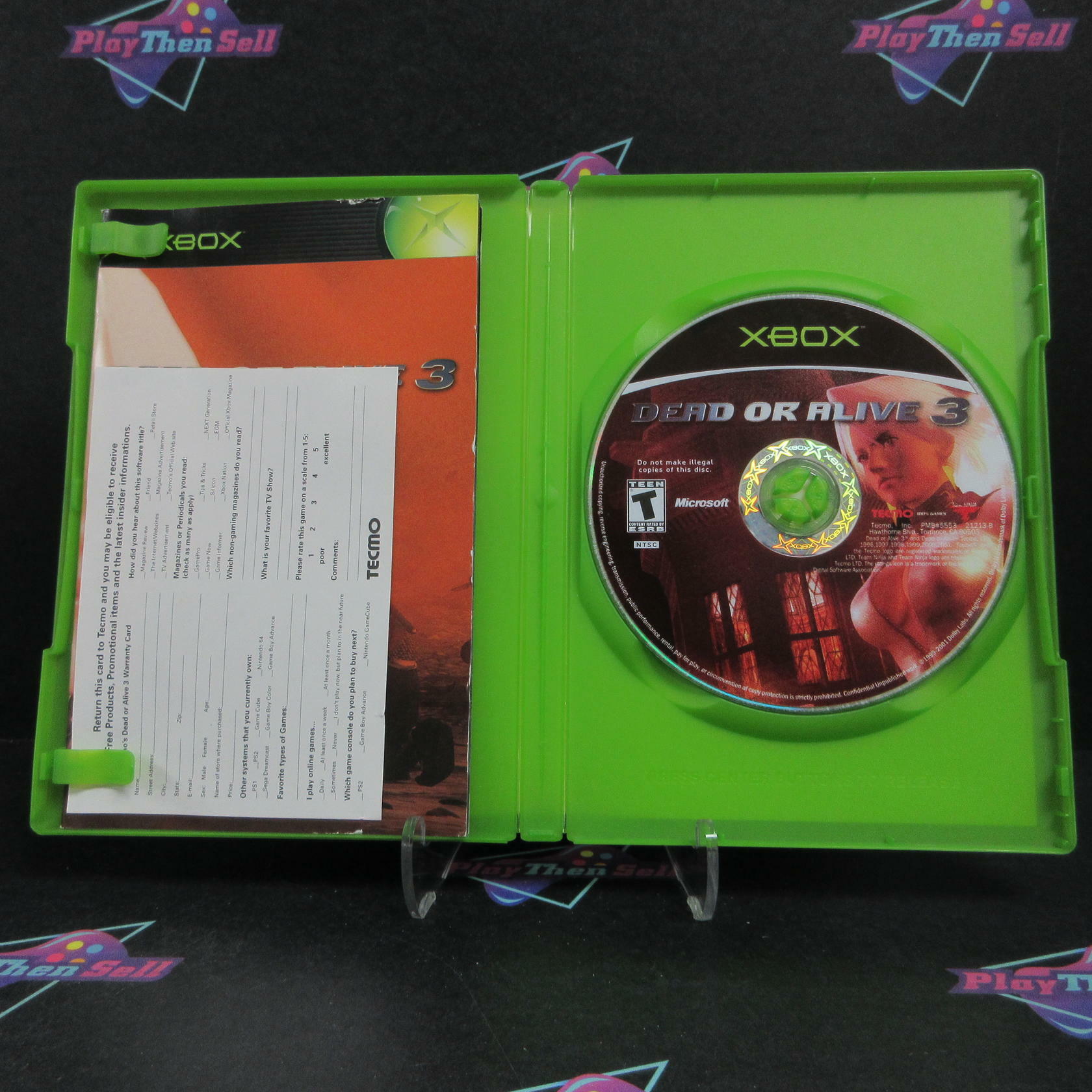 Dead or Alive 3 Xbox + Reg Card Complete - Very Good