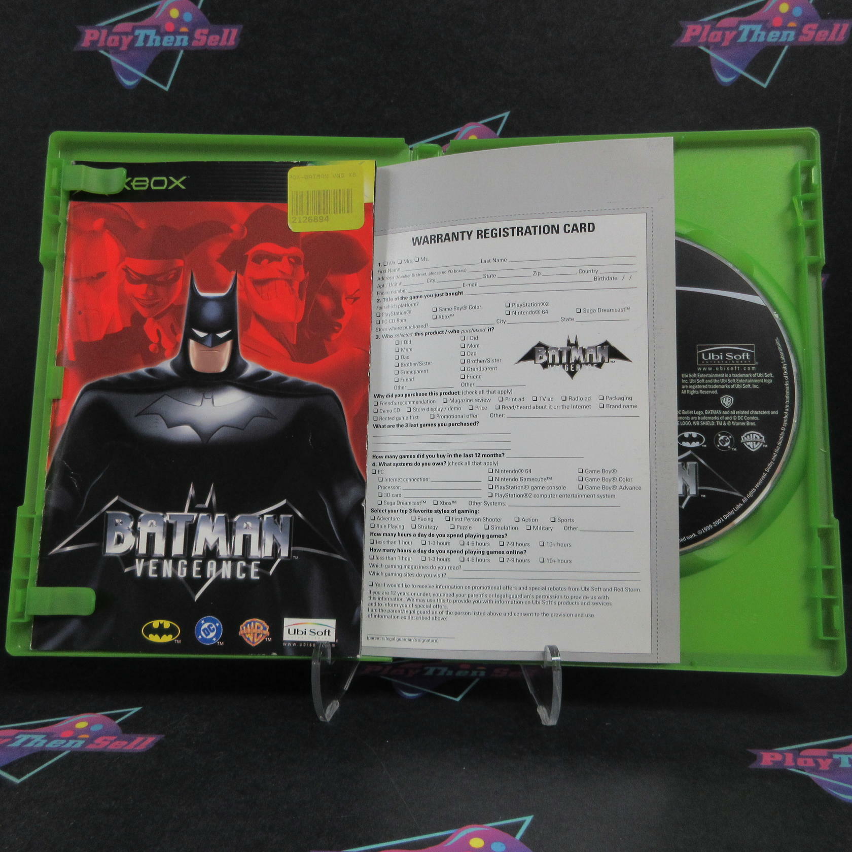 Batman Vengeance Xbox + Reg Card Complete - Very Good