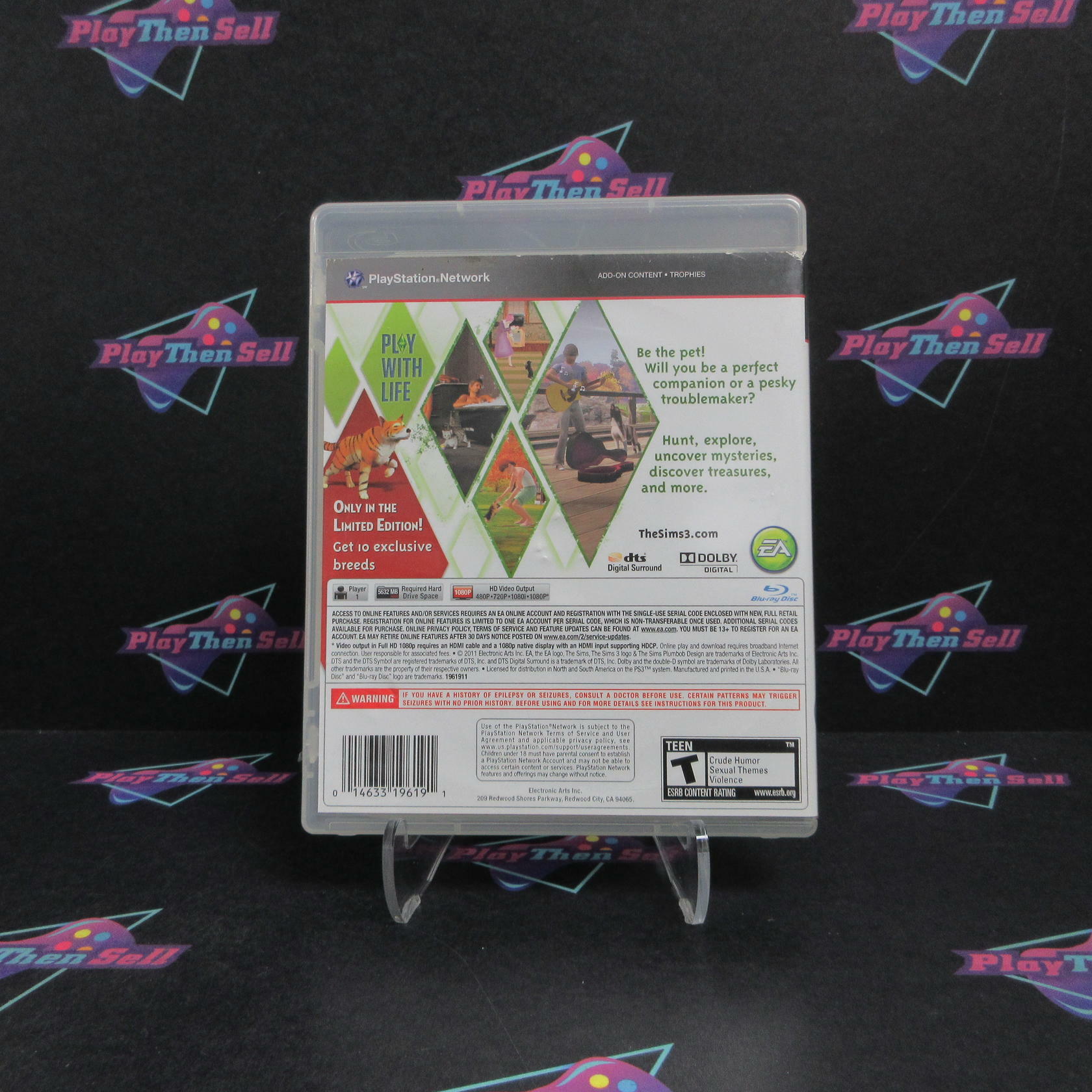 The Sims 3 Pets Limited Edition PS3 PlayStation 3 Complete - Very Good