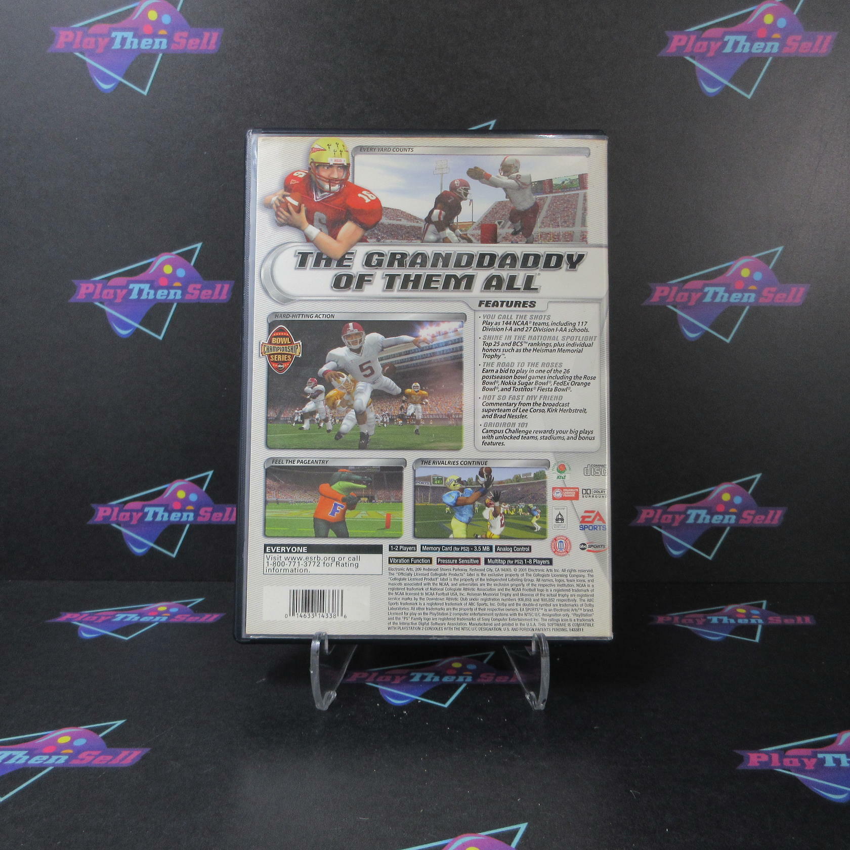 NCAA Football 2002 PS2 PlayStation 2 + Reg Card Complete - Very Good