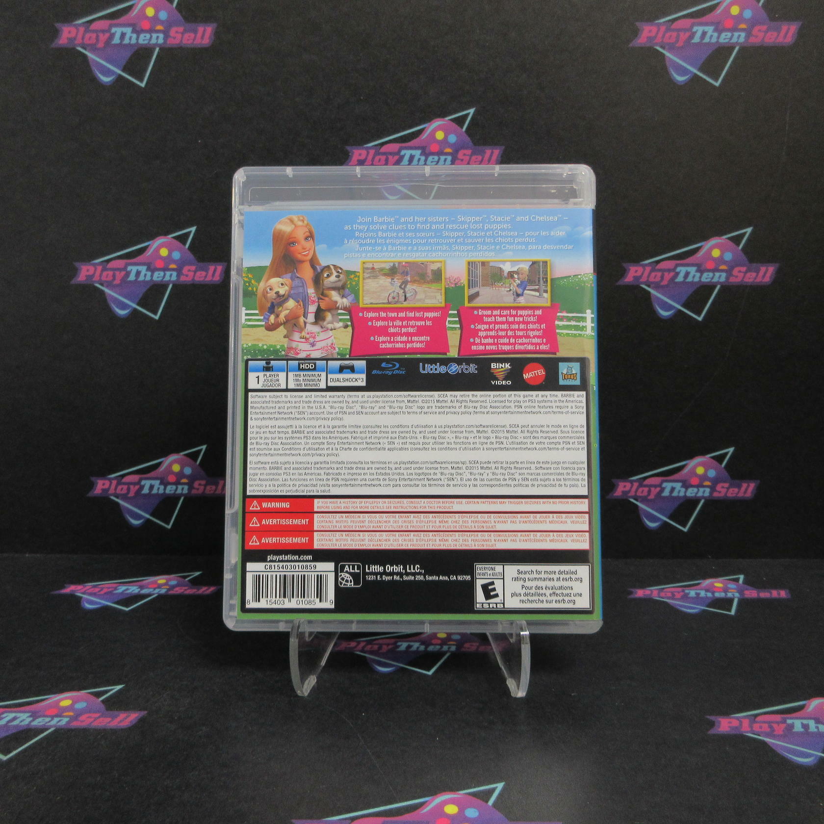 Barbie and Her Sisters Puppy Rescue PS3 PlayStation 3 Complete - Refurbished