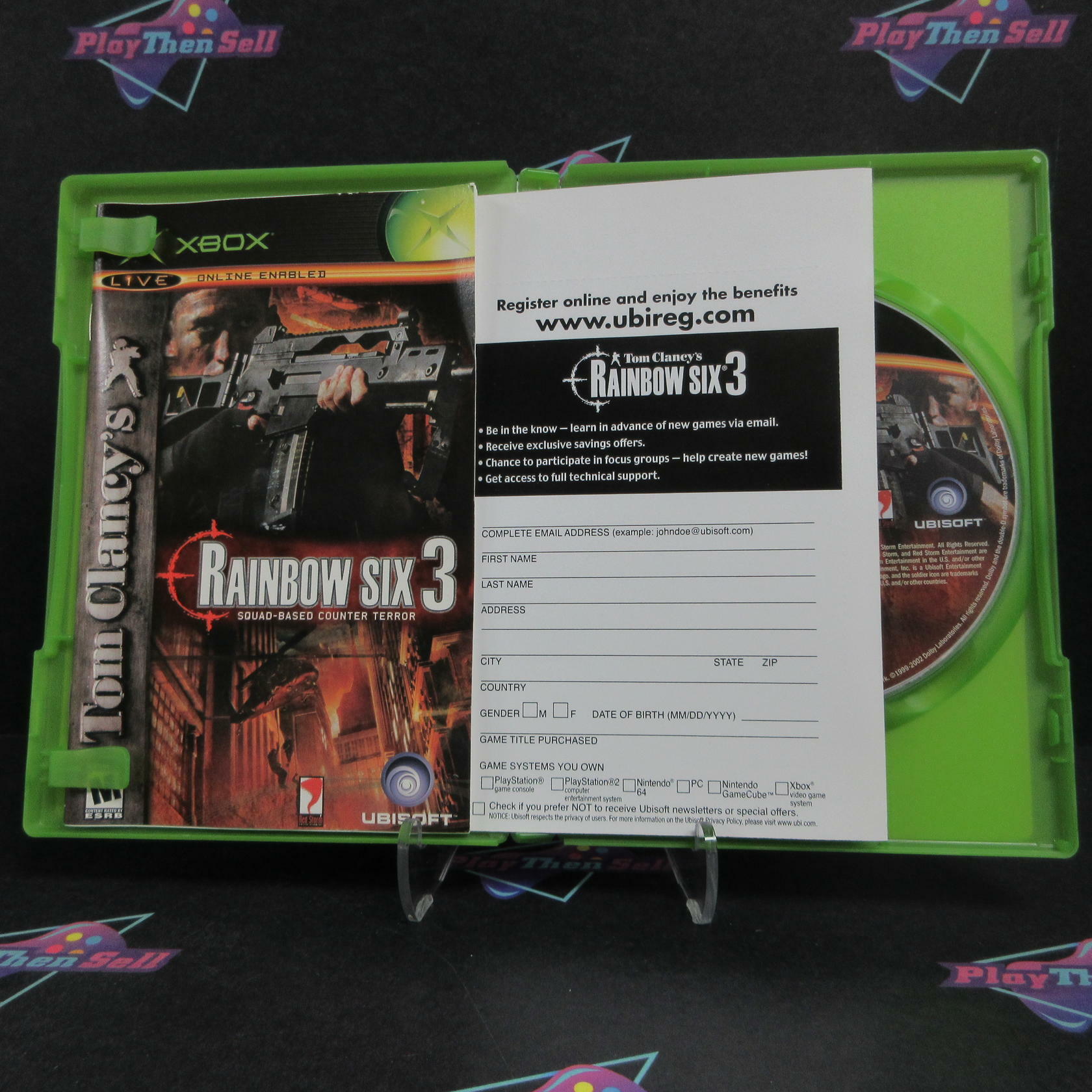 Rainbow Six 3 Squad-Based Counter Terror Xbox + Reg Card Complete - Very Good