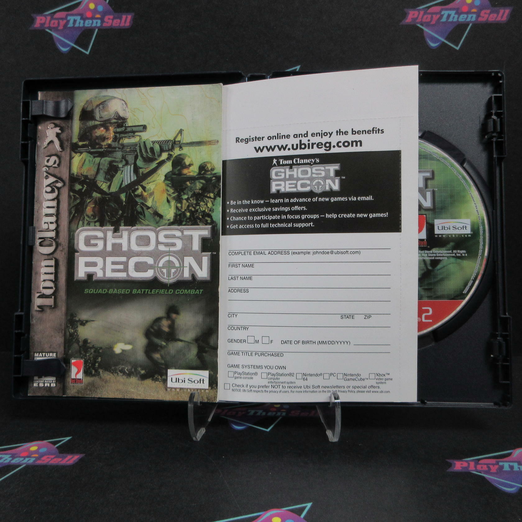 Tom Clancy's Ghost Recon PS2 PlayStation 2 GH + Reg Card Complete - Very Good