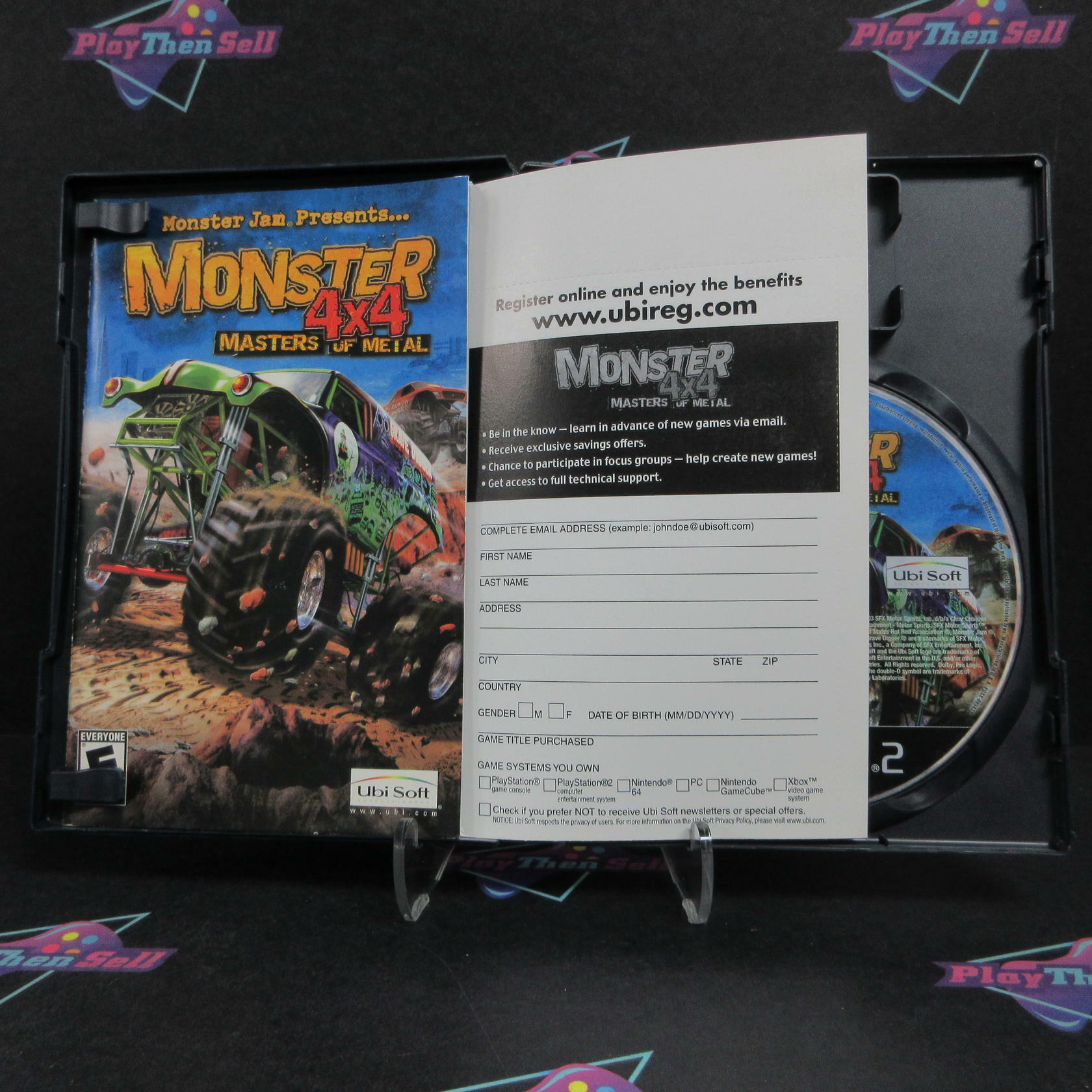Monster 4X4 Masters of Metal PS2 PlayStation 2 + Reg Card Complete - Very Good