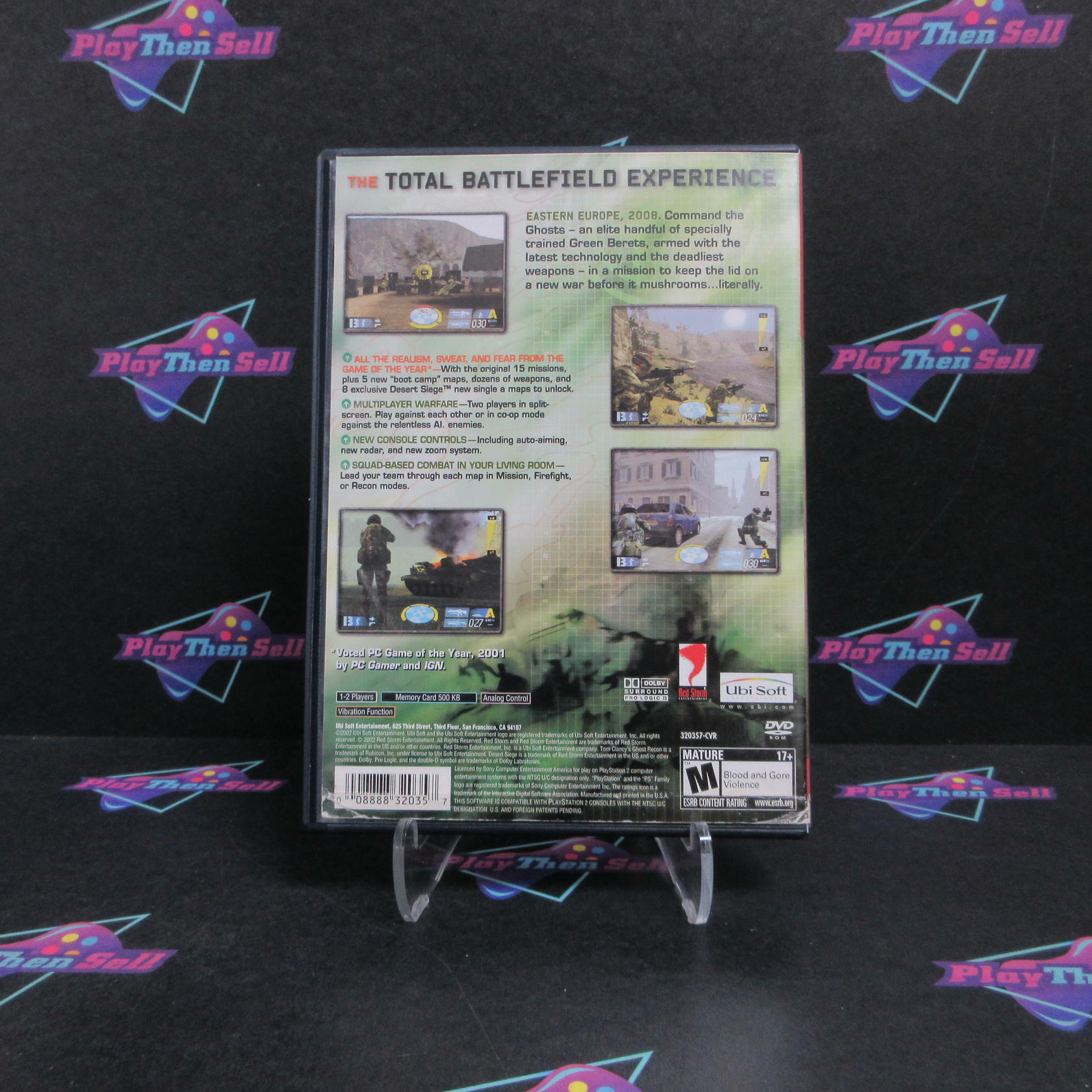 Tom Clancy's Ghost Recon PS2 PlayStation 2 GH + Reg Card Complete - Very Good