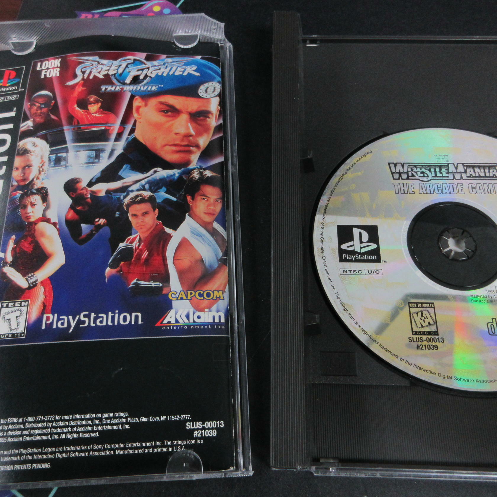 WWF Wrestlemania The Arcade Game Long Box PS1 + Reg Card Complete - Very Good