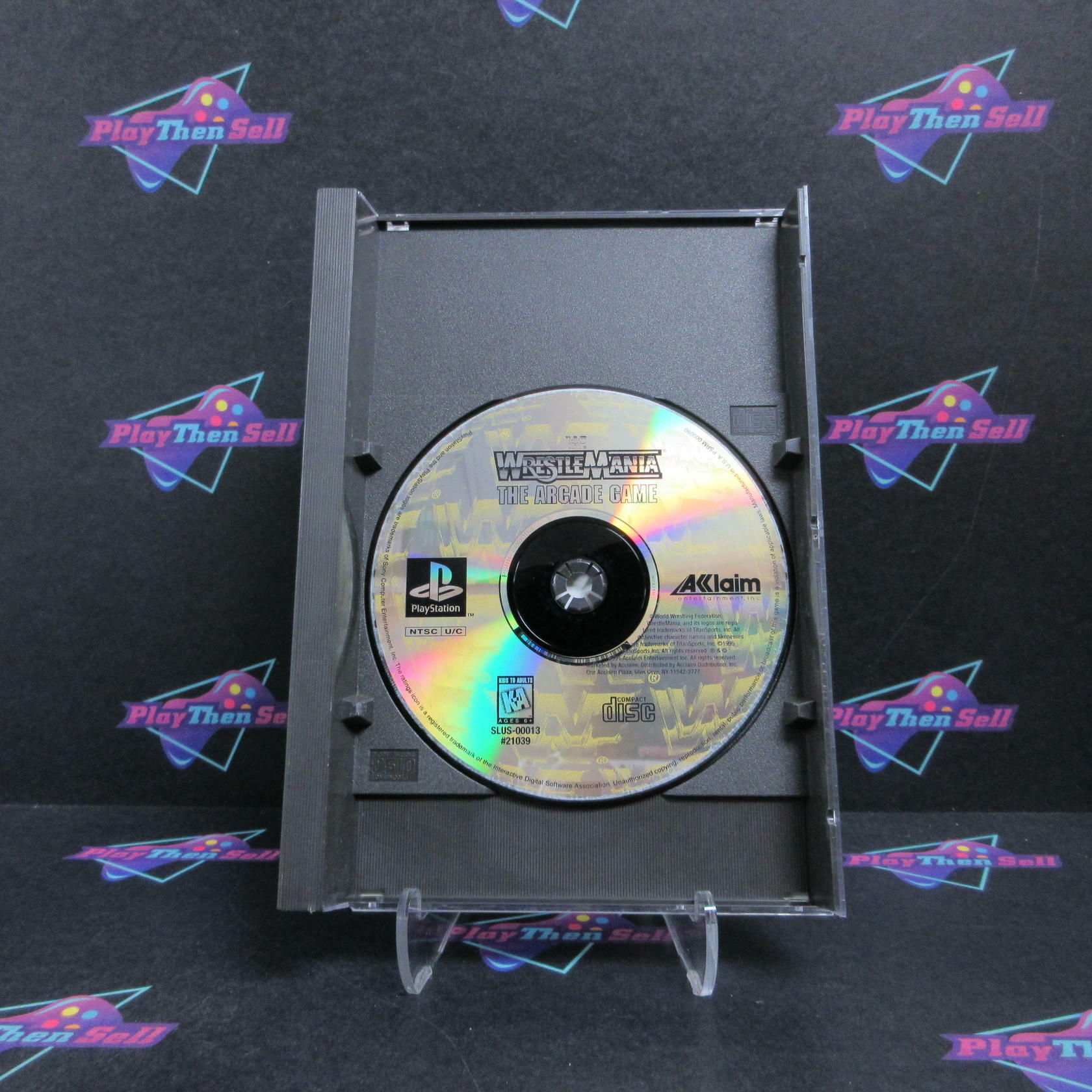 WWF Wrestlemania The Arcade Game Long Box PS1 + Reg Card Complete - Very Good