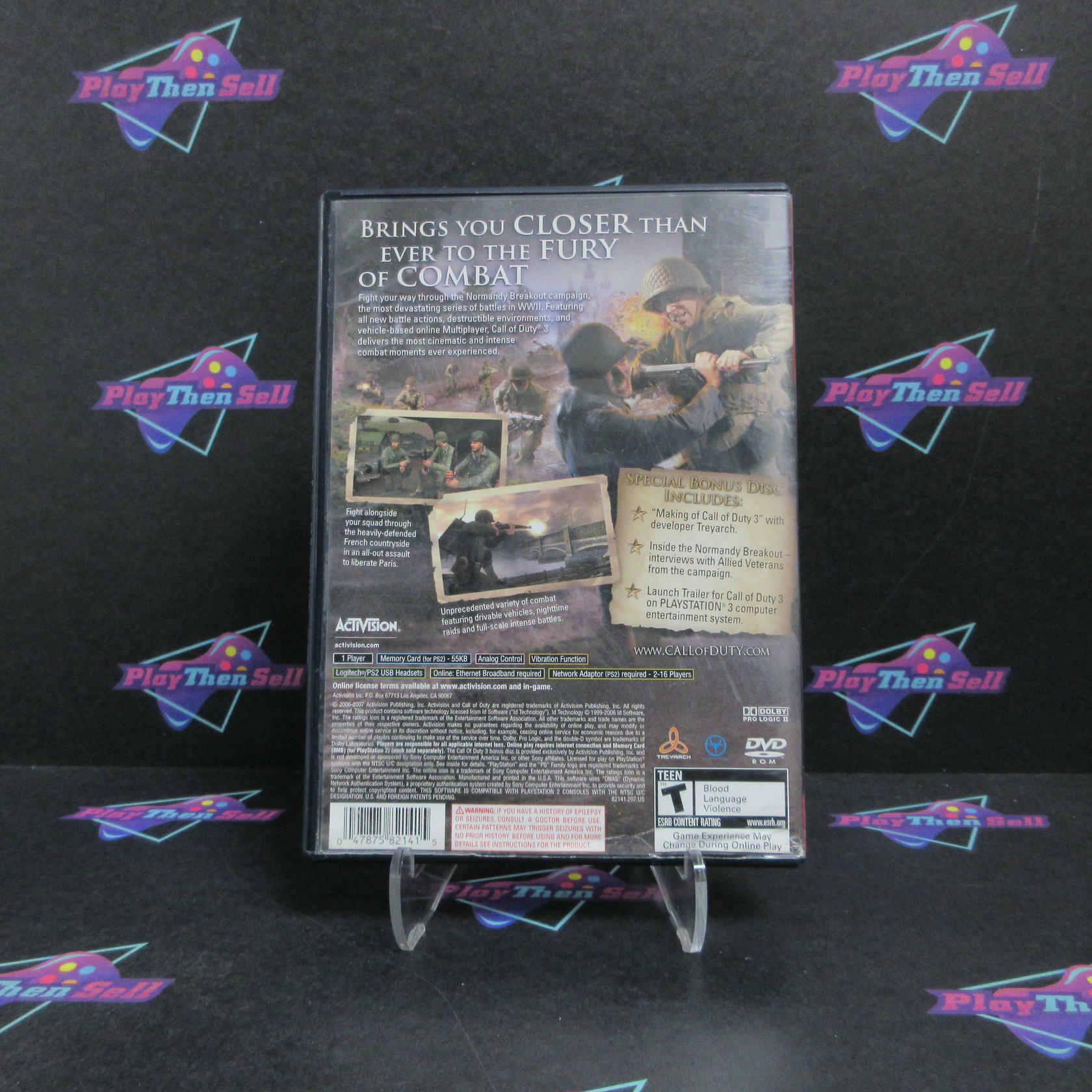 Call of Duty 3 Special Edition PS2 PlayStation 2 GH No Bonus Disc Complete - Very Good