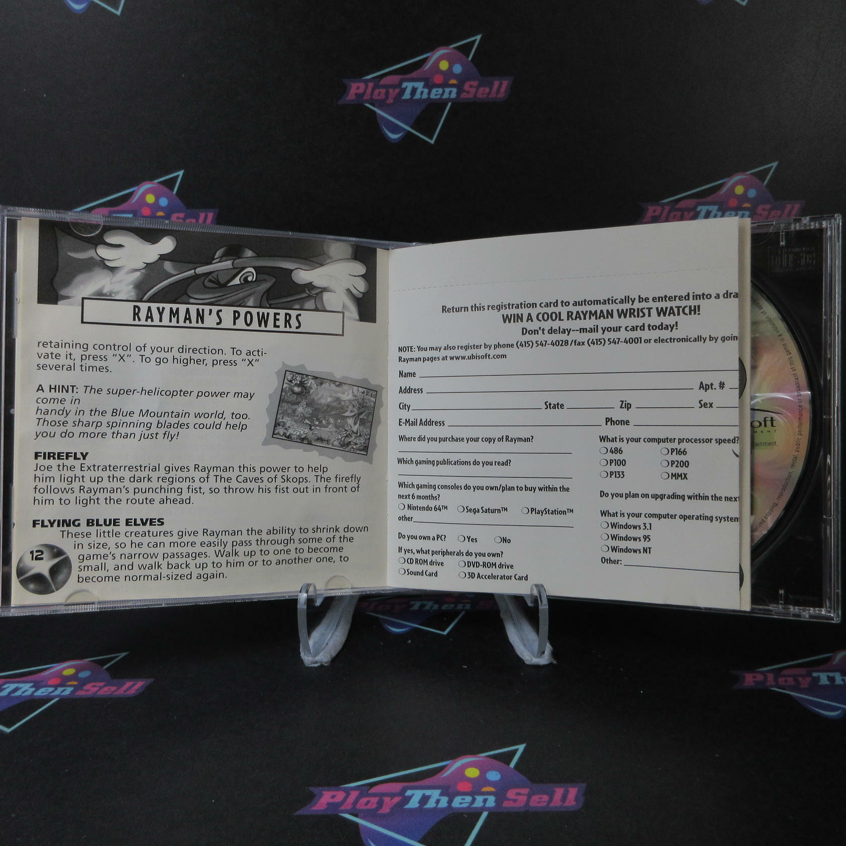 Rayman PS1 PlayStation 1 GH + Reg Card Complete - Very Good