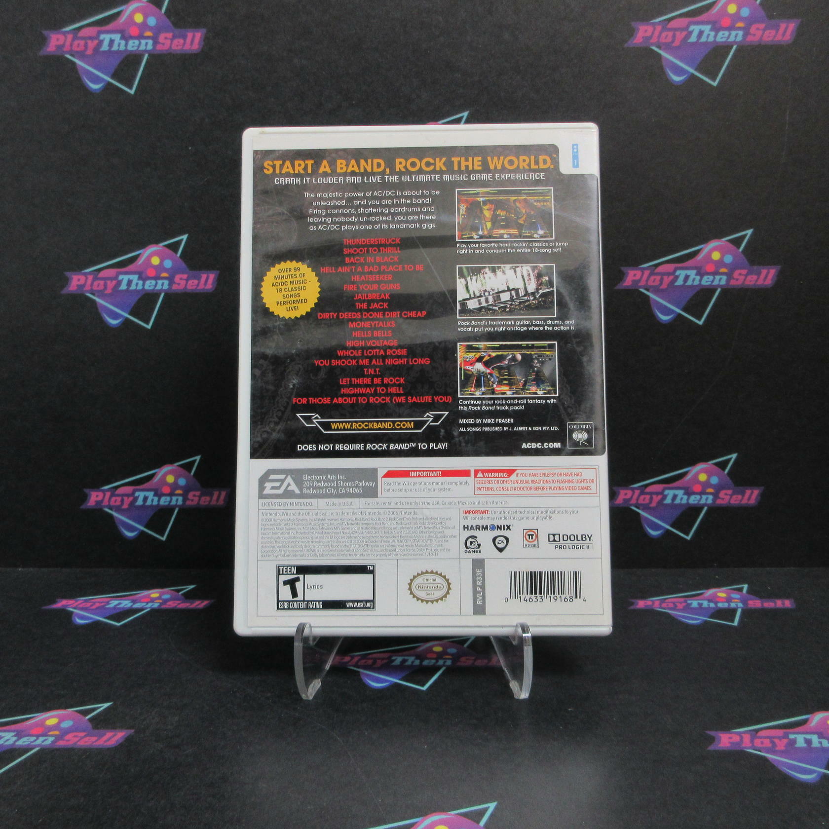 AC/DC Live Rock Band Track Pack Nintendo Wii Complete - Very Good