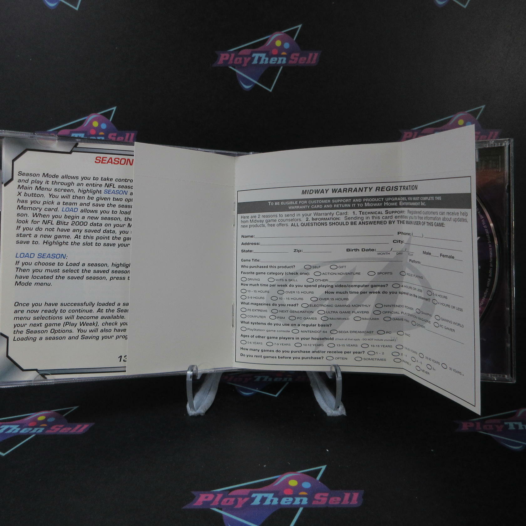 NFL Blitz 2000 PS1 PlayStation 1 + Reg Card Complete - Very Good