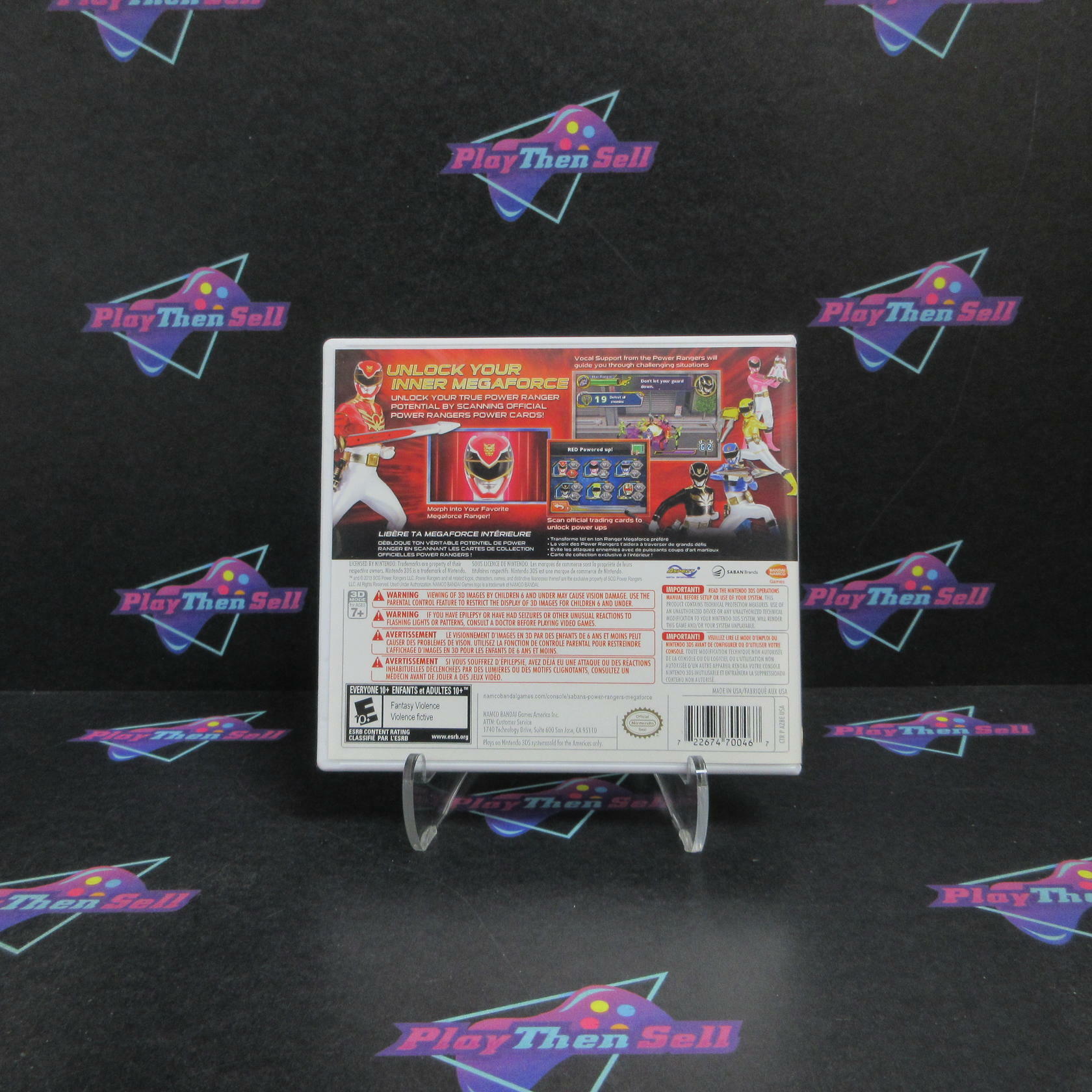 Power Rangers MegaForce Nintendo 3DS + Action Card Complete - Refurbished