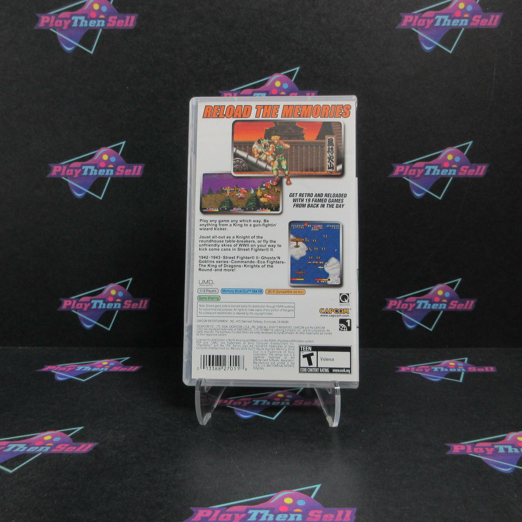 Capcom Classics Collection Reloaded Sony PSP Clear UMD Complete - Refurbished