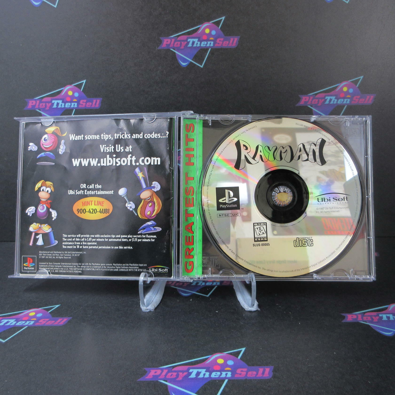 Rayman PS1 PlayStation 1 GH + Reg Card Complete - Very Good