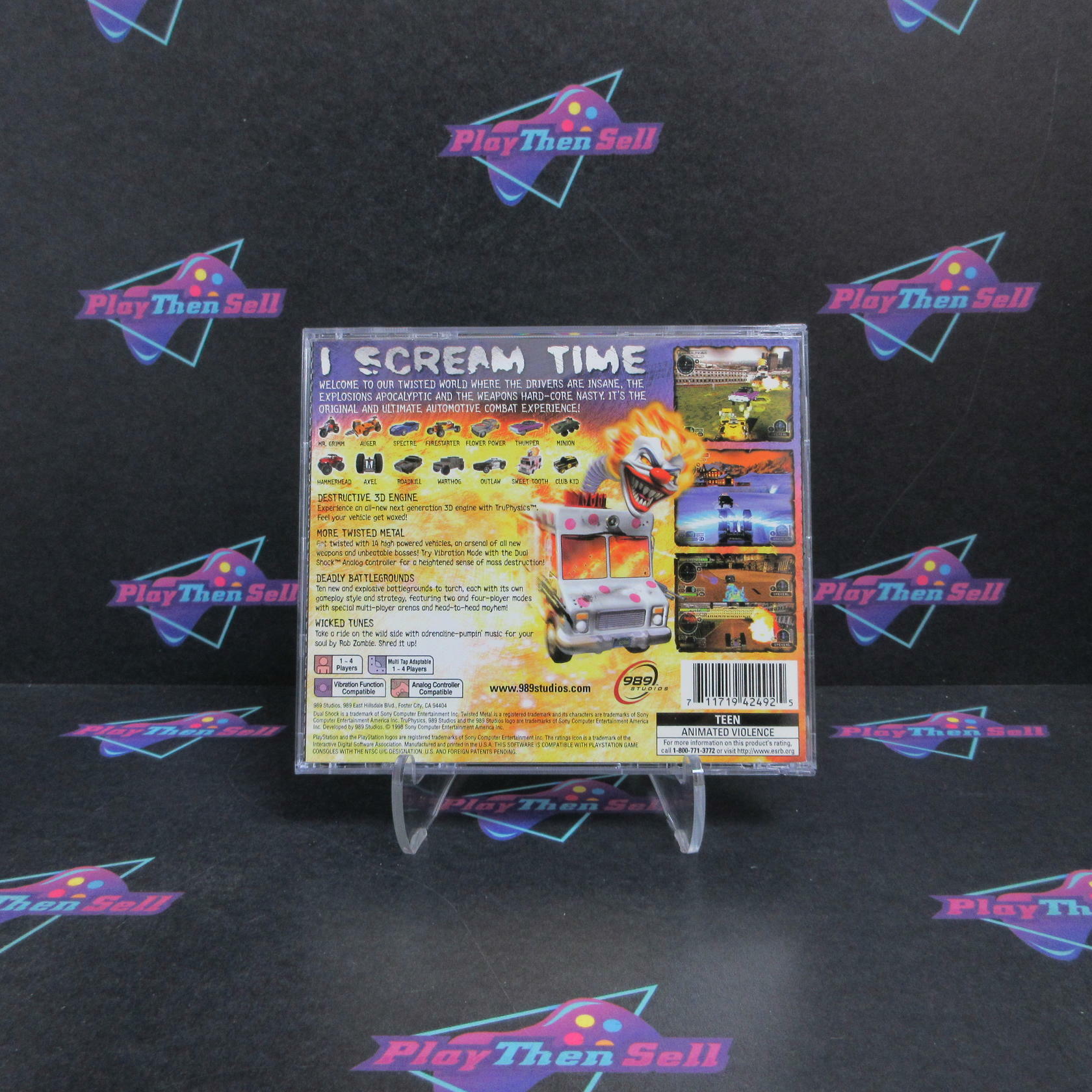 Twisted Metal III PS1 PlayStation 1 + Reg Card Complete - Very Good