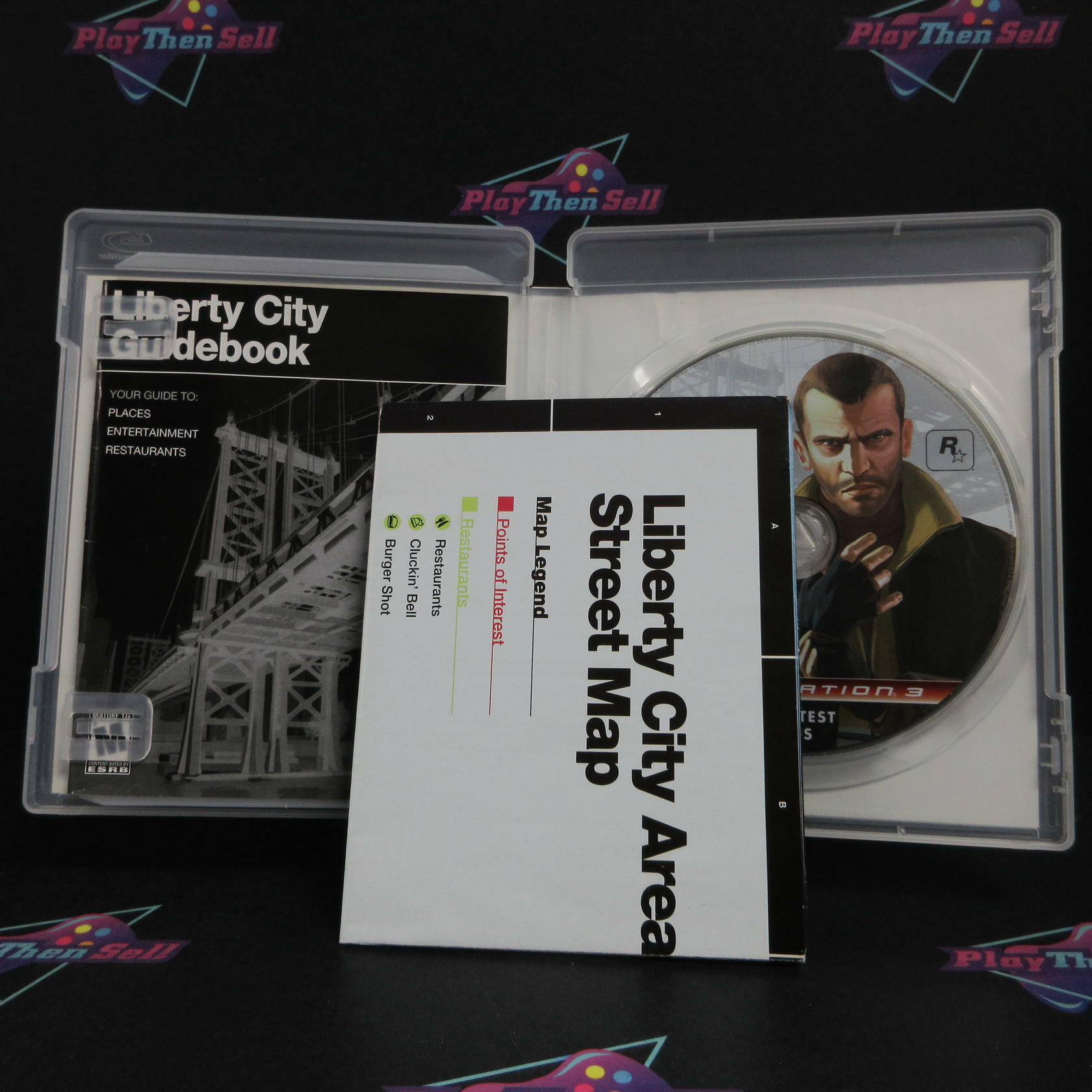 Grand Theft Auto IV PS3 PlayStation 3 GH + Map Complete - Very Good