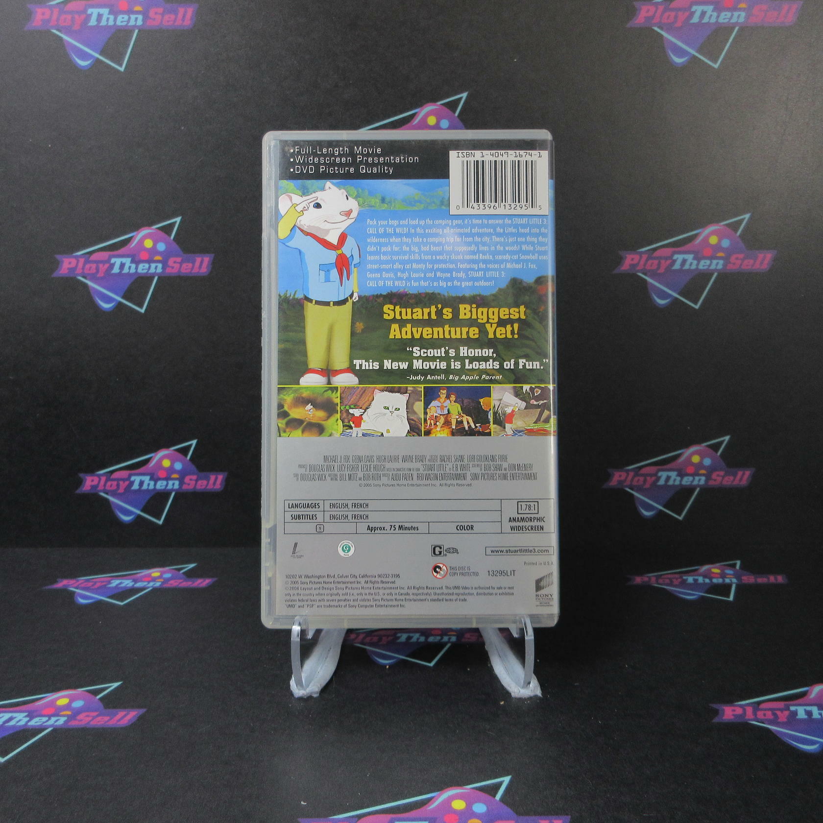 Stuart Little 3 Call of the Wild Sony PSP UMD Movie - Like New