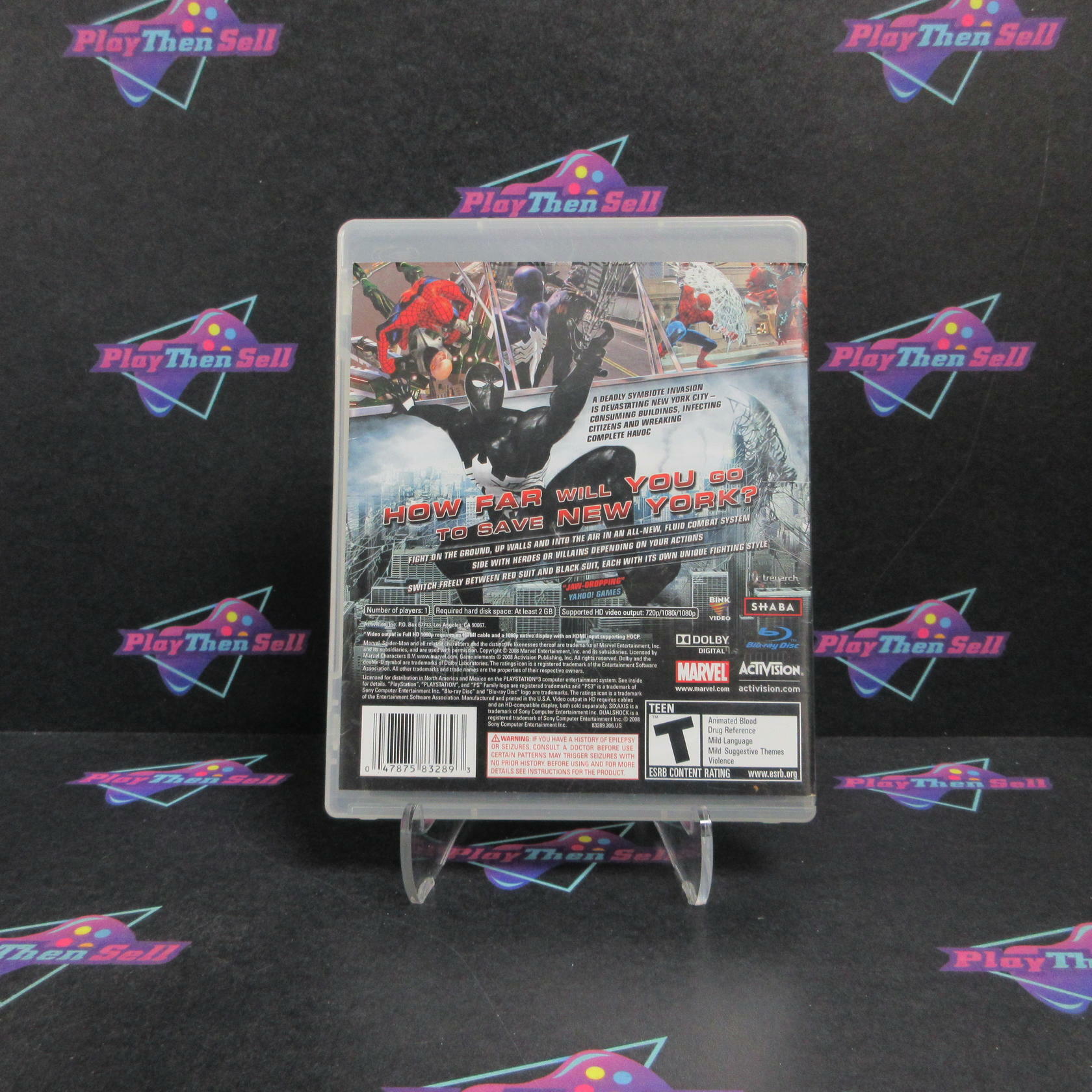 Spider-Man Web of Shadows PS3 PlayStation 3 Complete - Very Good