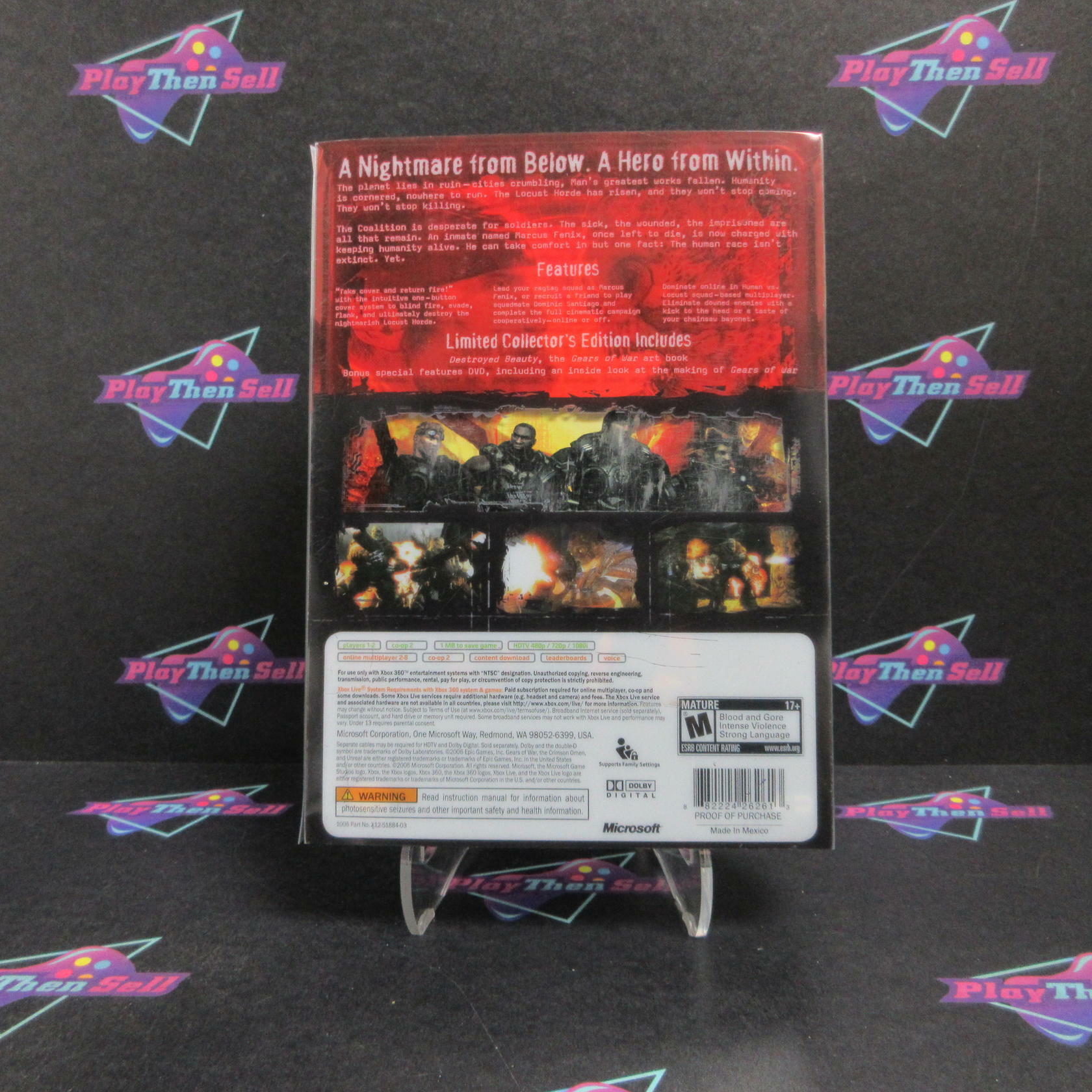 Gears Of War Limited Collector's Edition Xbox 360 + Sleeve Complete - Refurbished