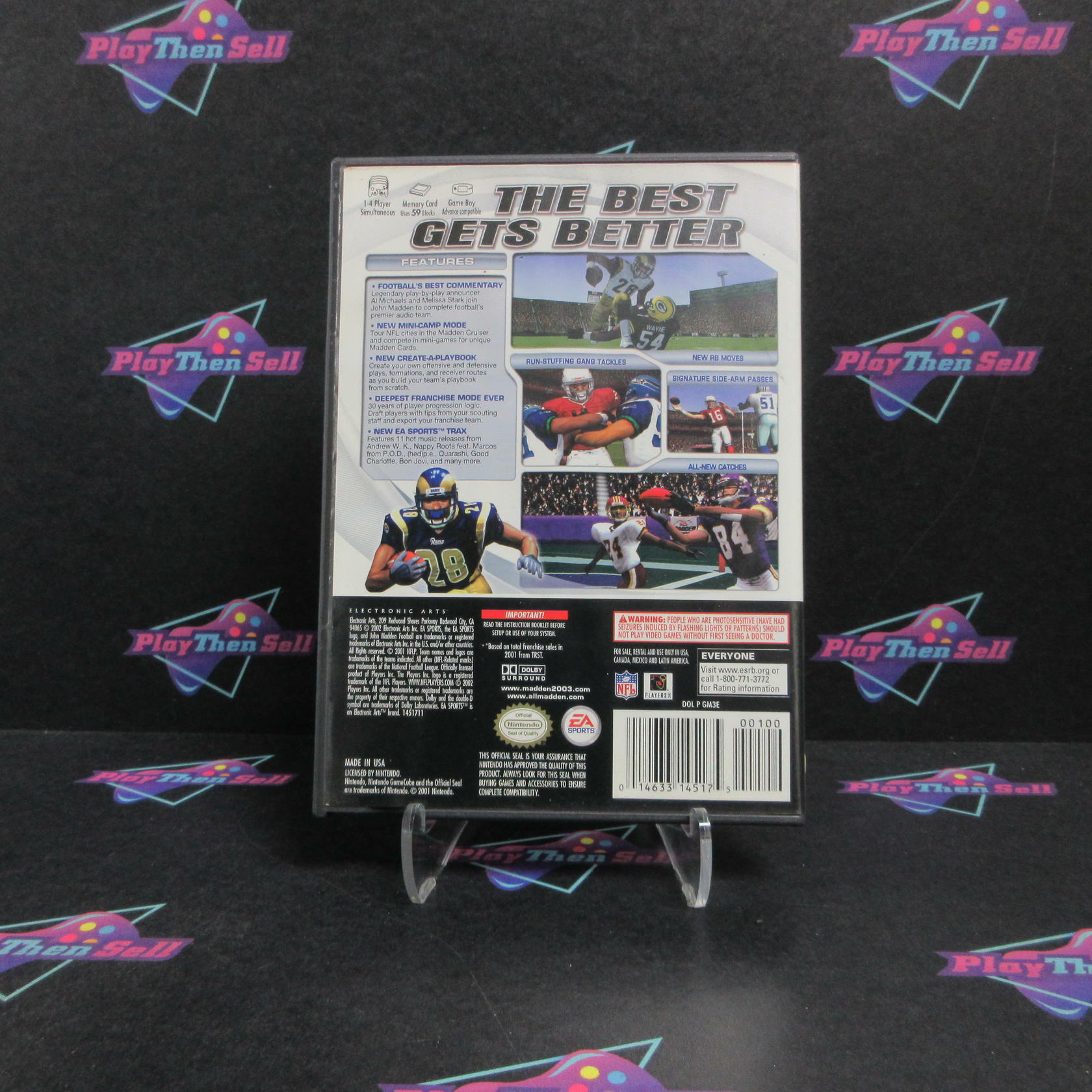 Madden NFL 2003 Nintendo GameCube + Reg Card Complete - Very Good