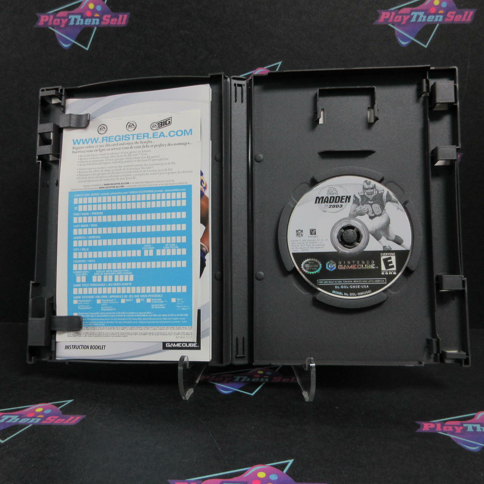 Madden NFL 2003 Nintendo GameCube + Reg Card Complete - Very Good