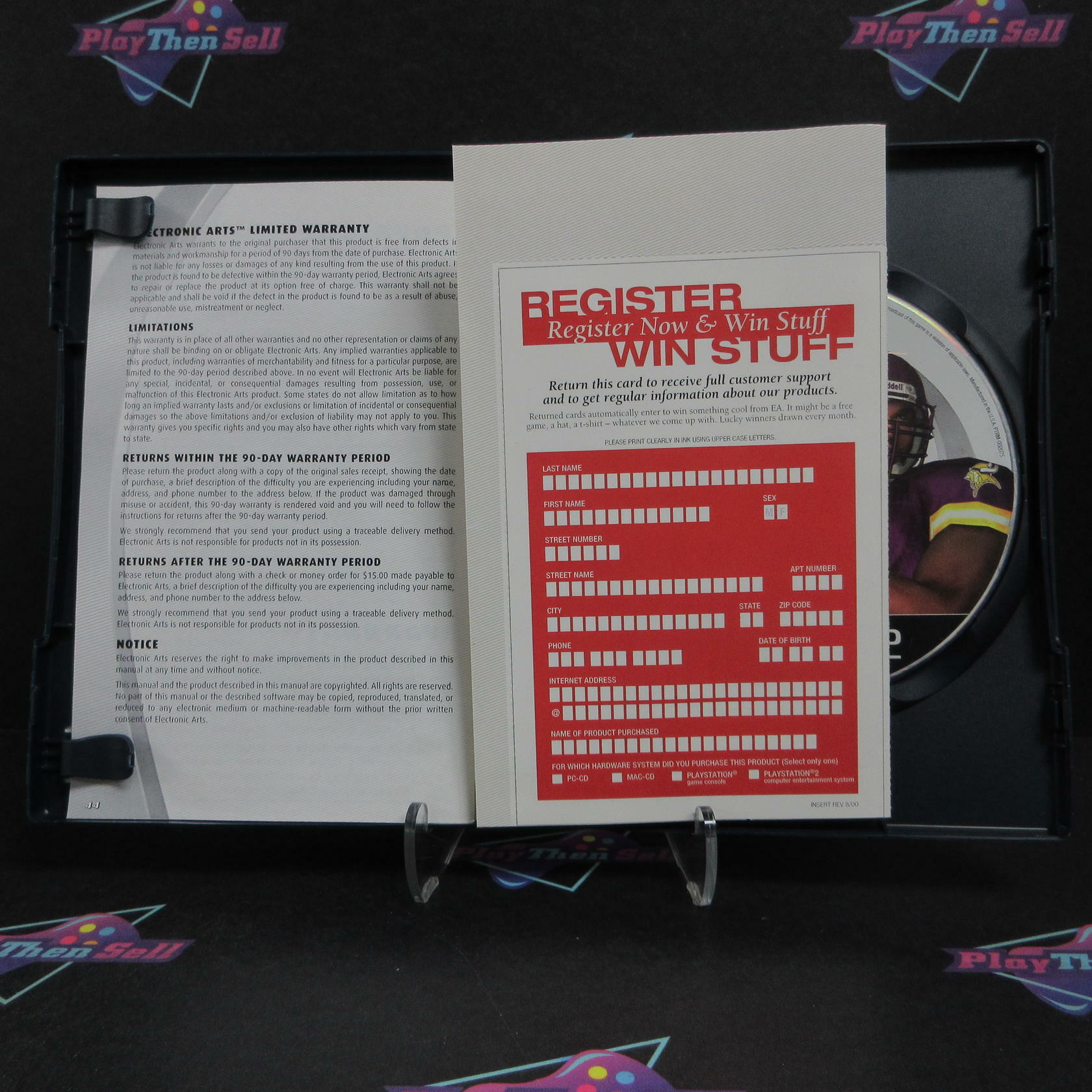 Madden NFL 2002 PlayStation 2 PS2 + Reg Card Complete - Very Good