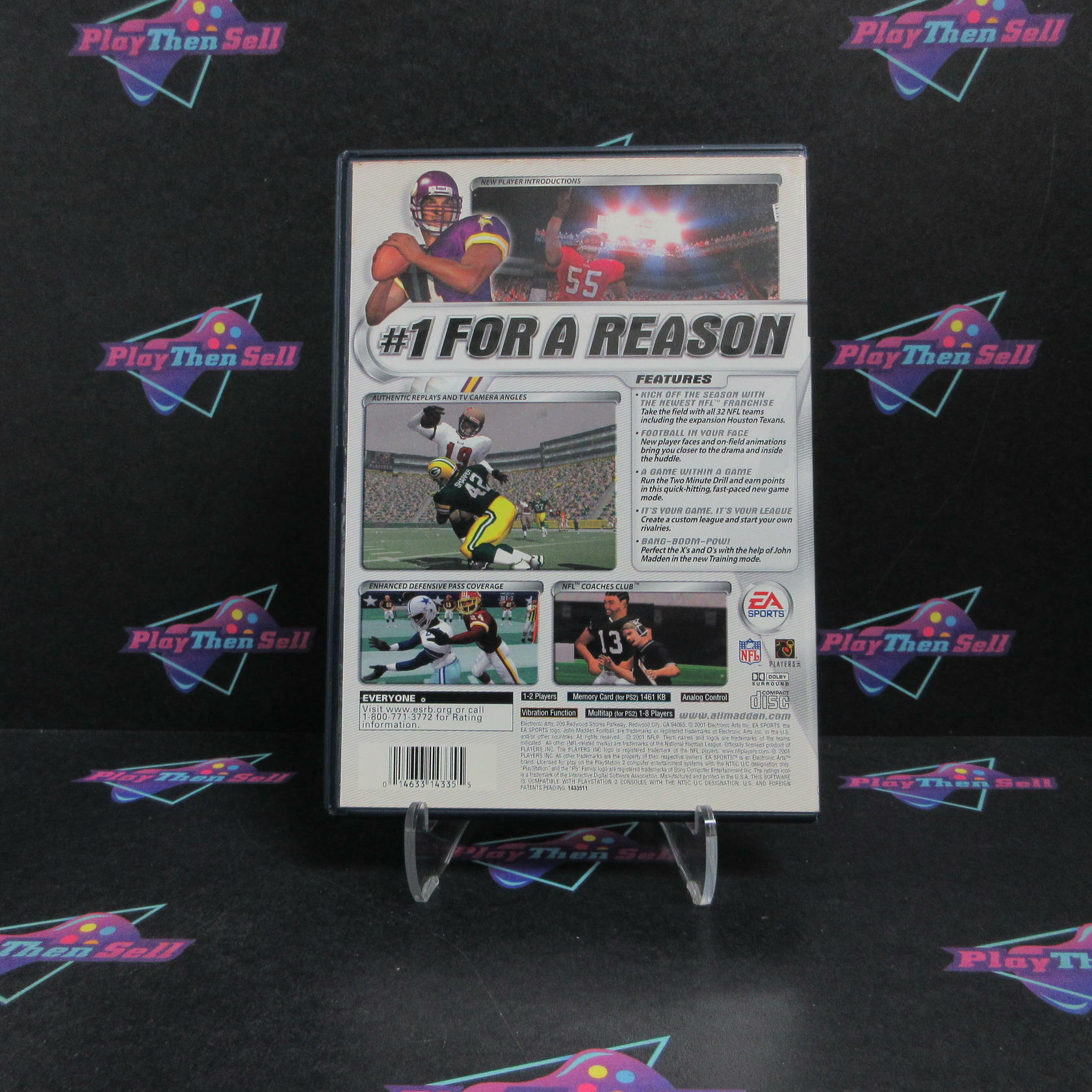 Madden NFL 2002 PlayStation 2 PS2 + Reg Card Complete - Very Good