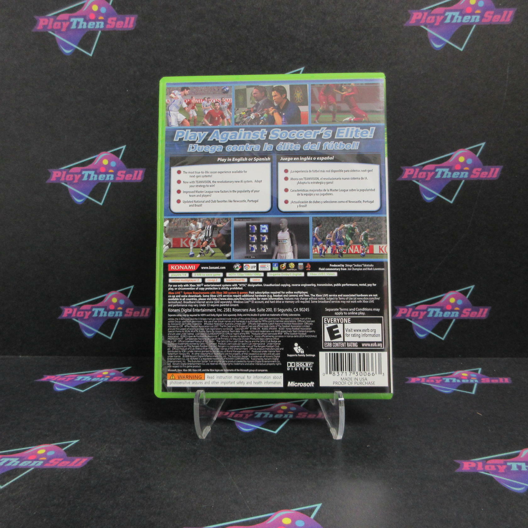 PES 2008 Pro Evolution Soccer Xbox 360 Complete - Excellent