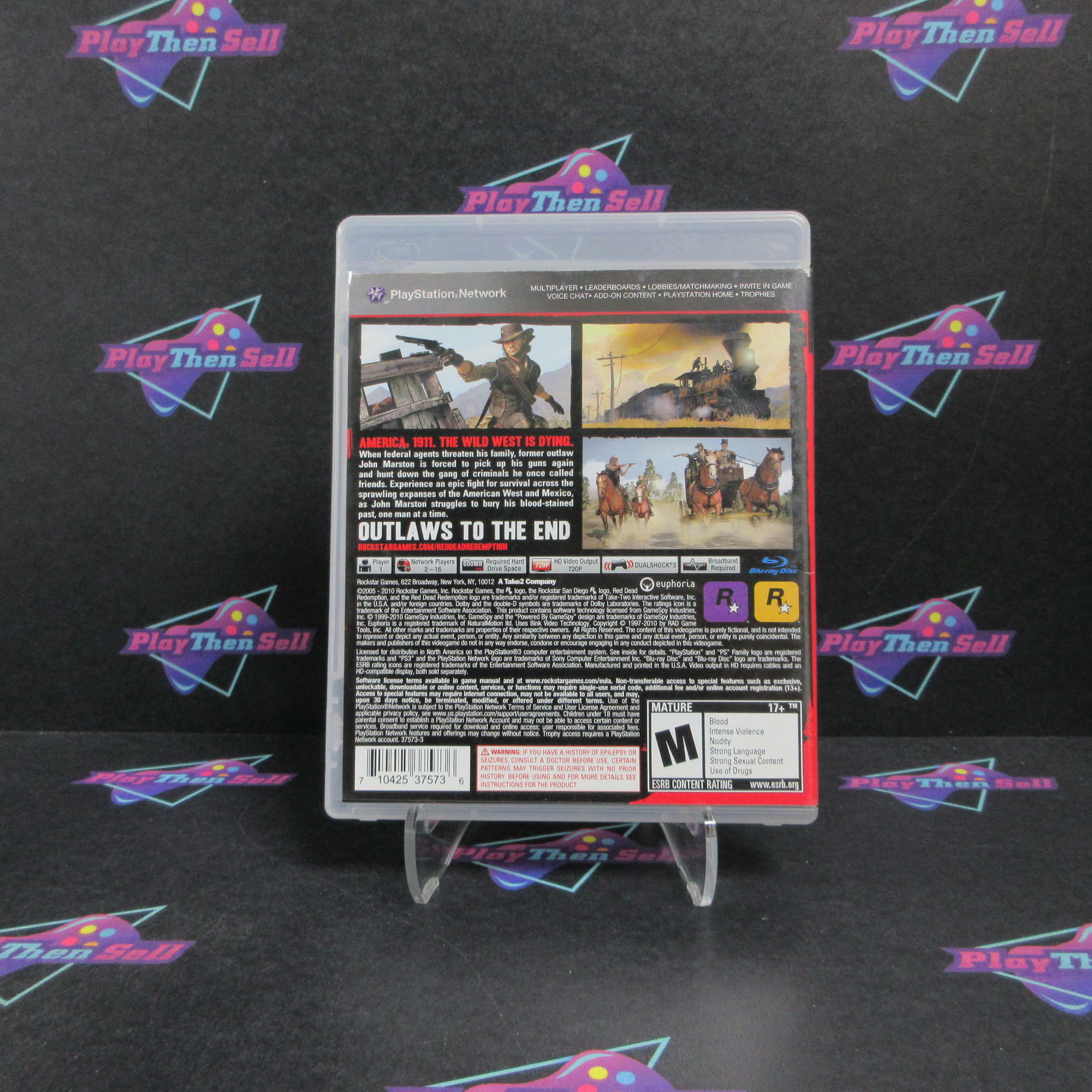 Red Dead Redemption PS3 PlayStation 3 + Map Complete - Very Good