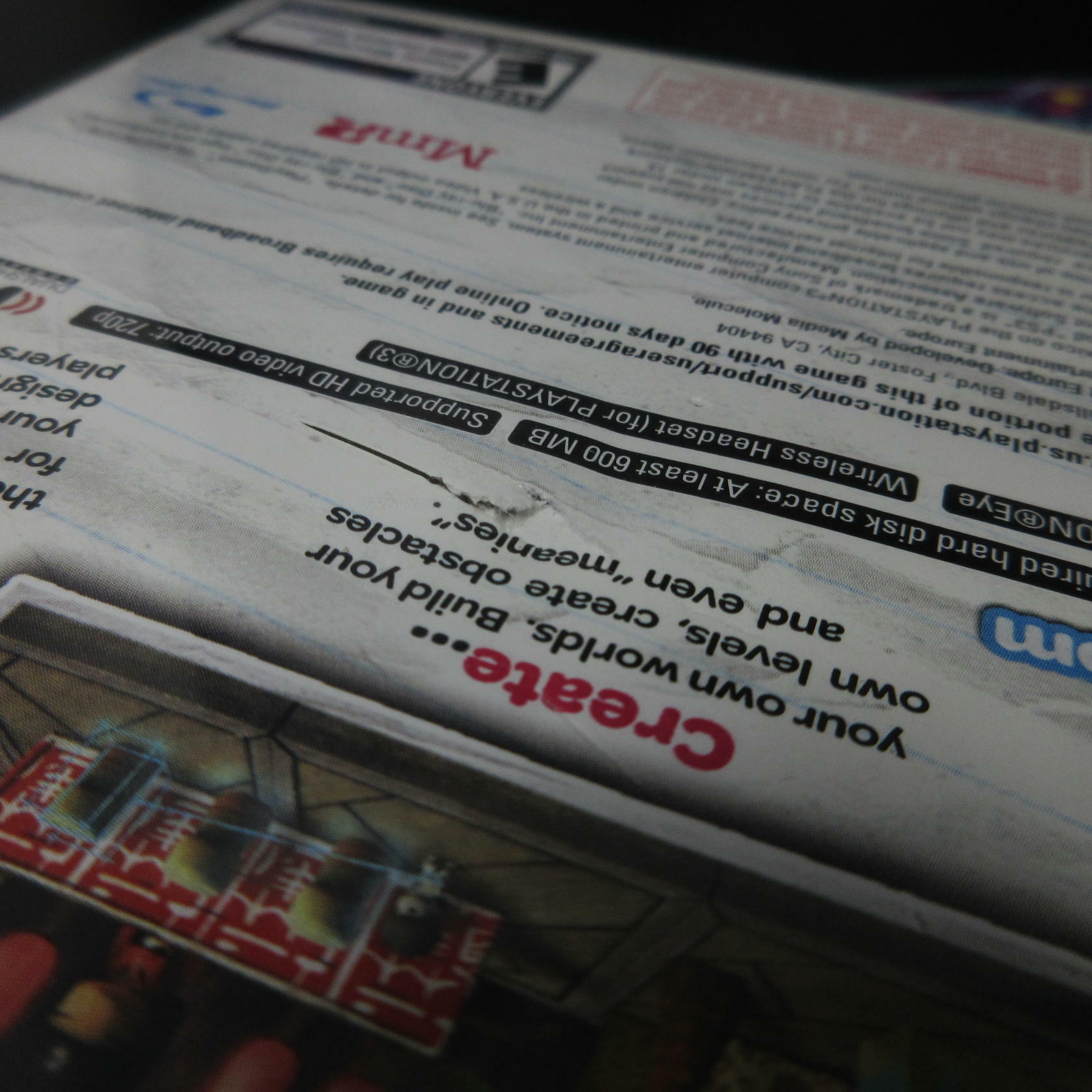 LittleBigPlanet PS3 PlayStation 3 + Reg Card Complete - Very Good