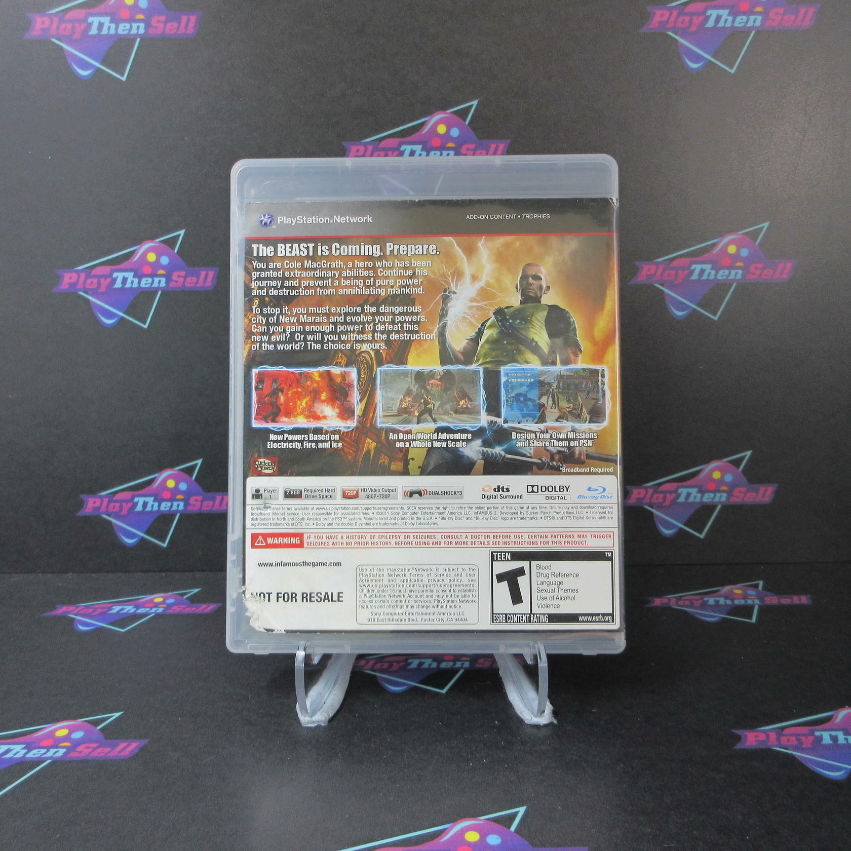 Infamous 2 PS3 PlayStation 3 Complete - Very Good