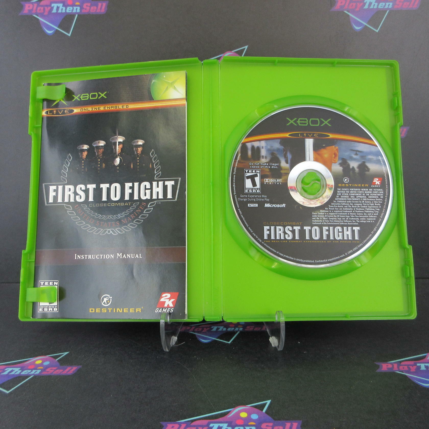 Close Combat First to Fight Xbox + Reg Card Complete - Very Good